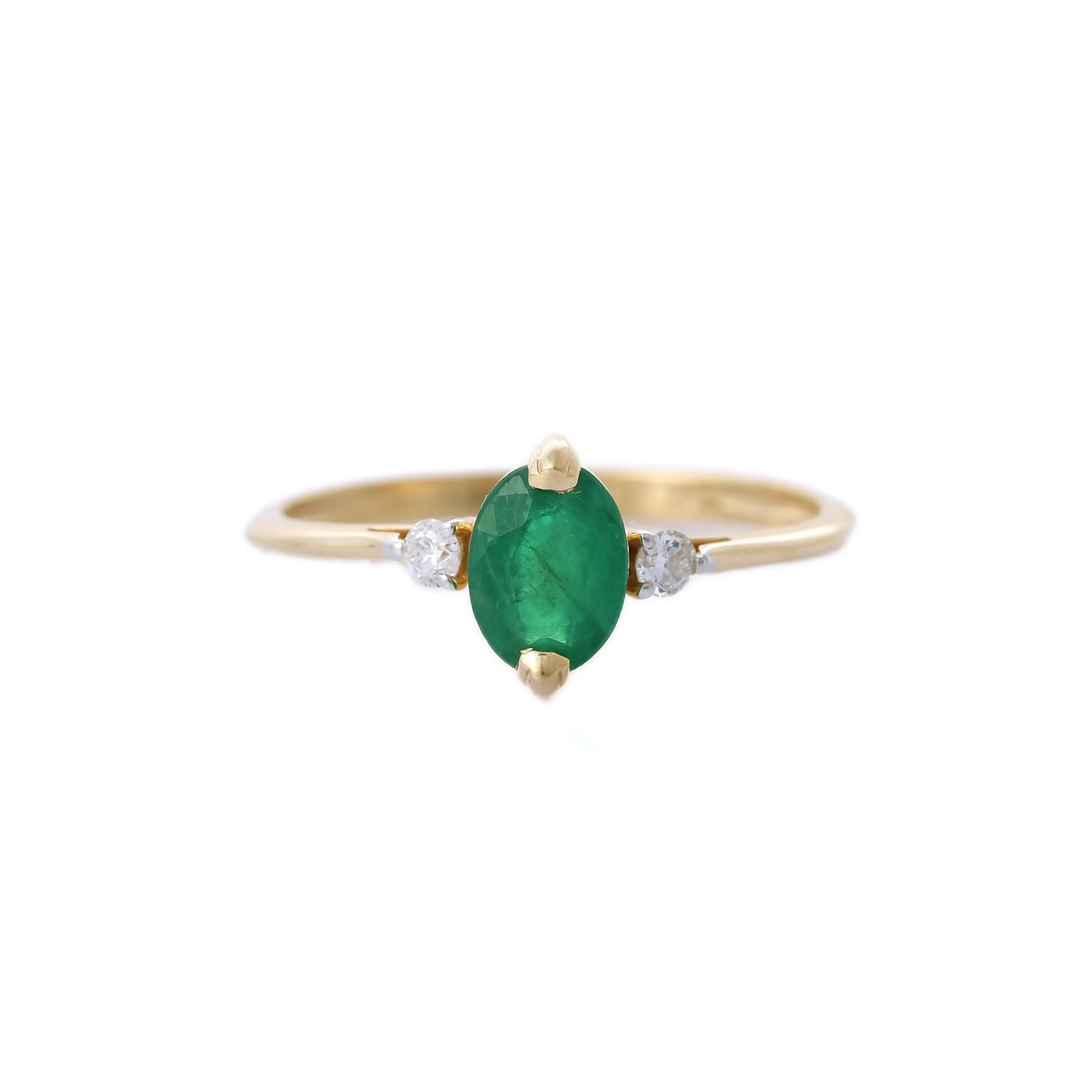 14K Gold Emerald Ring