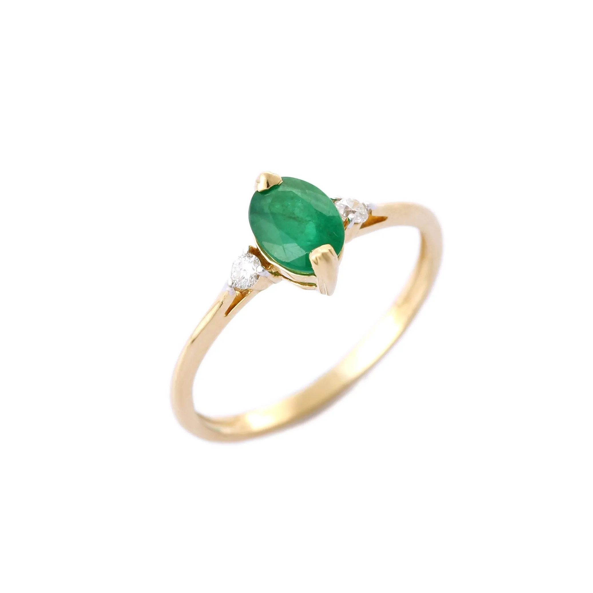 14K Gold Emerald Ring