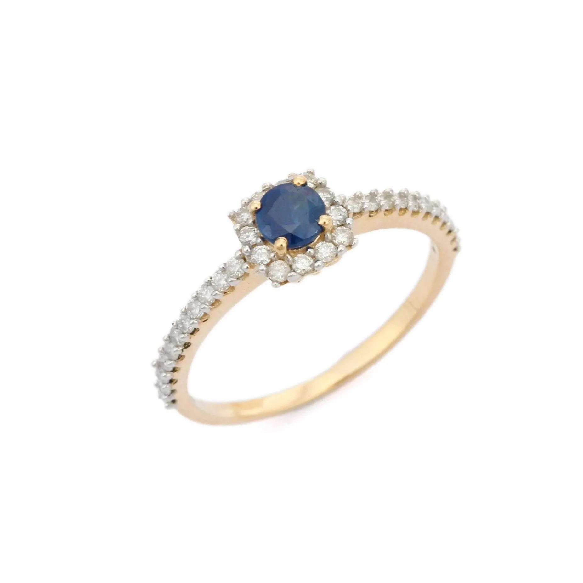 14K Yellow Gold Sapphire Ring