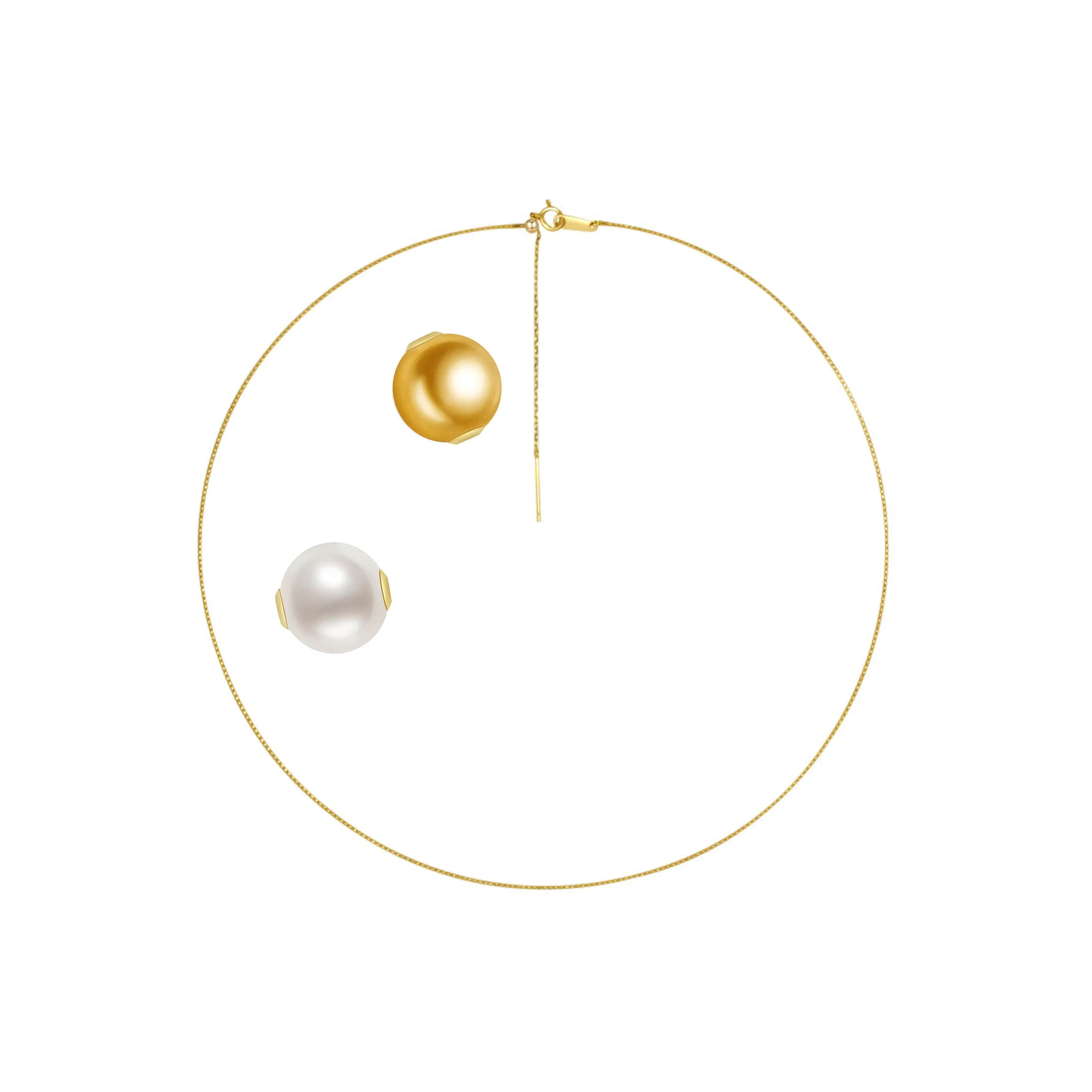 18K Interchangeable Pearl Necklace KN00049 | Possibilities