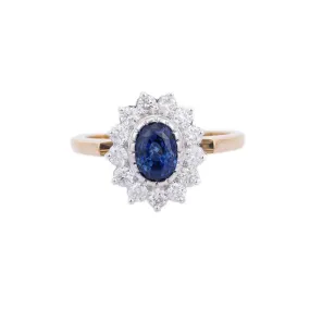 18K Yellow Gold Sapphire Ring