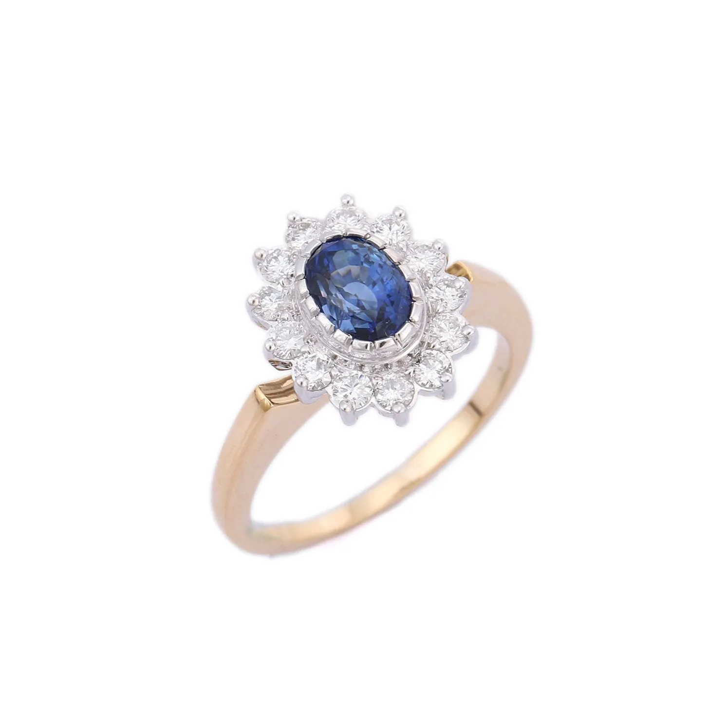 18K Yellow Gold Sapphire Ring