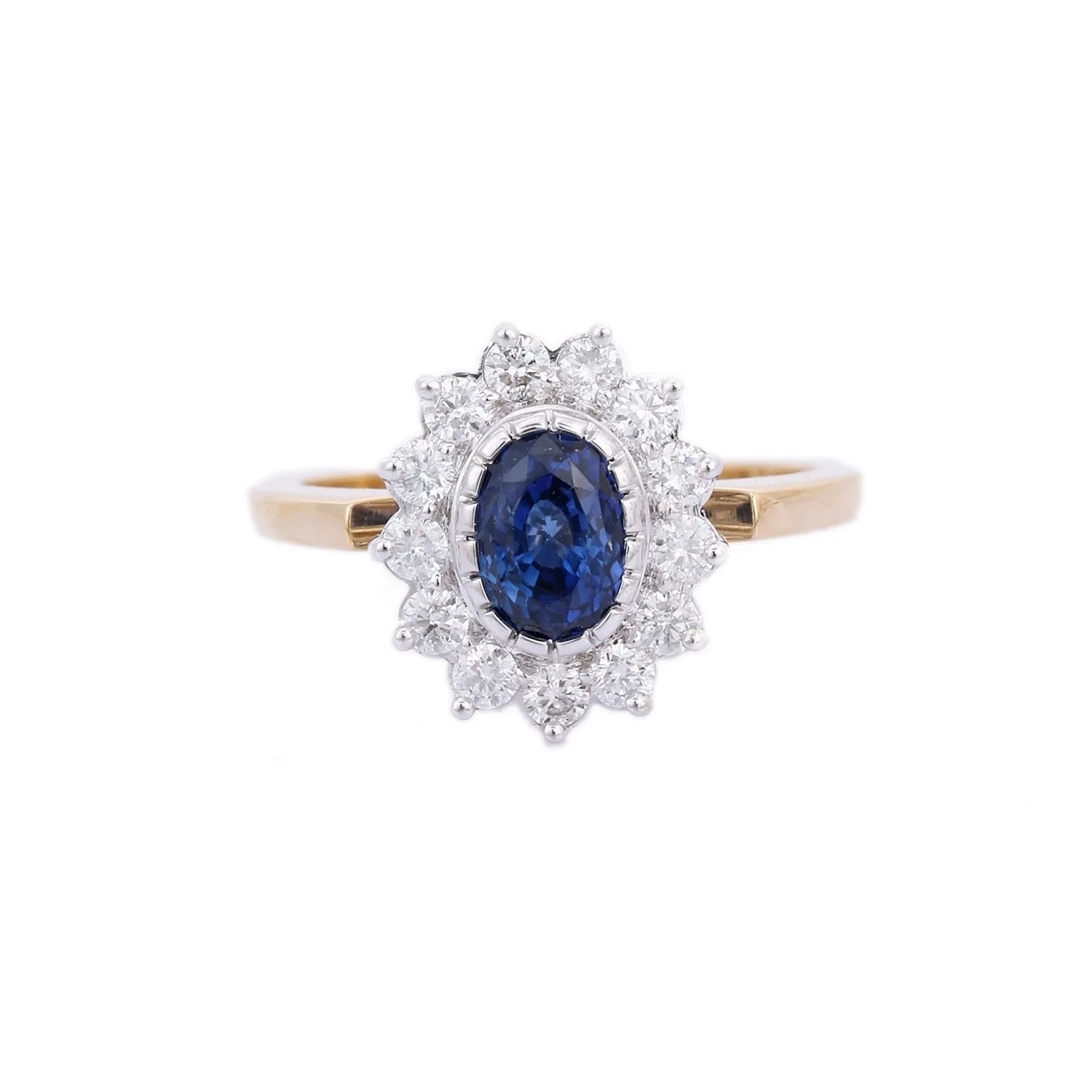 18K Yellow Gold Sapphire Ring