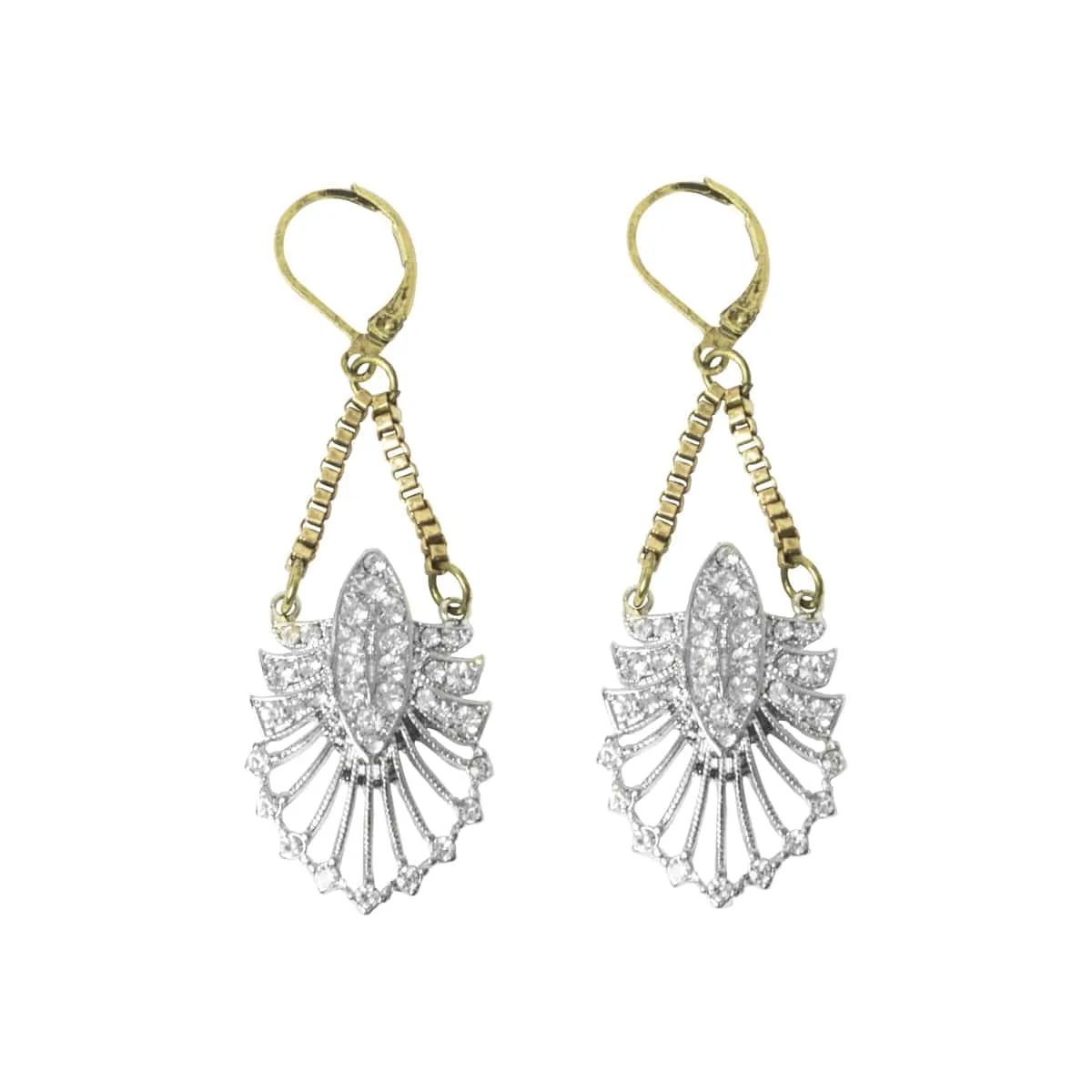 1920 Earrings: Vintage Style 1920s Crystal Drop Earrings