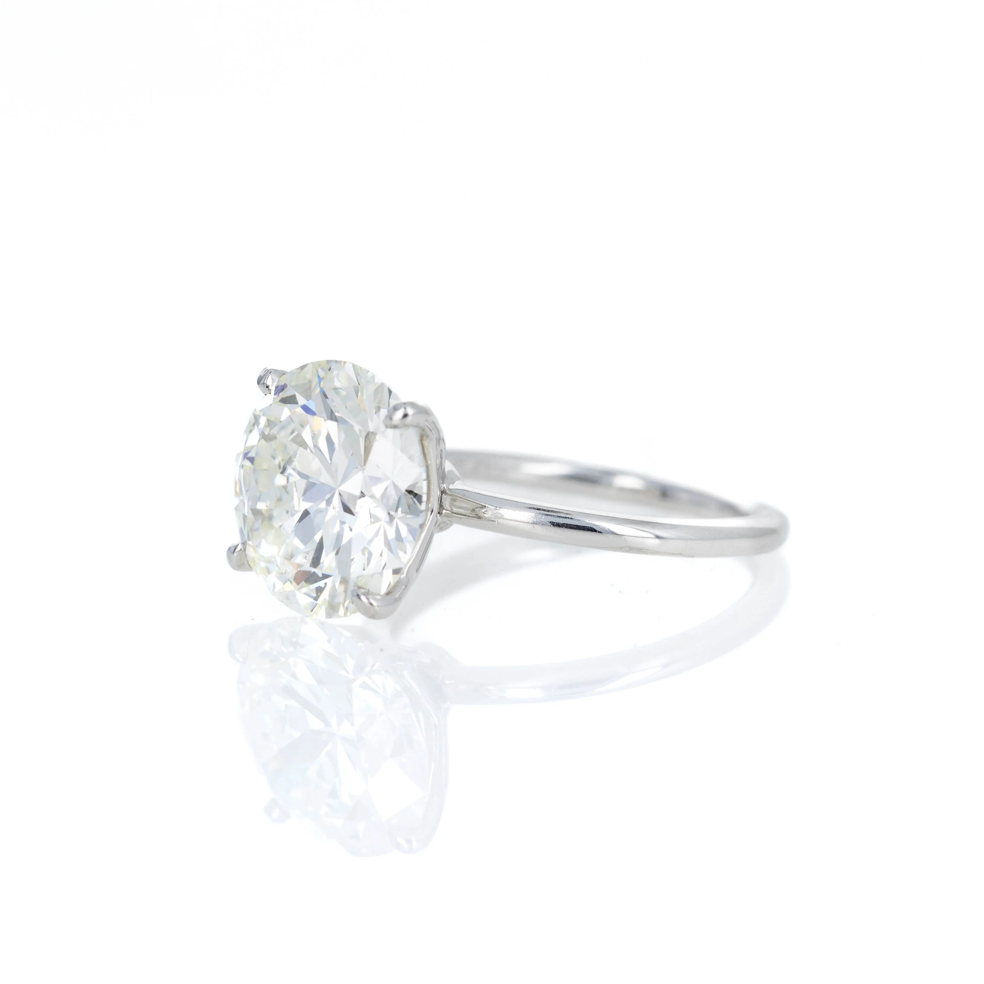 5.30 Carat Round Brilliant Diamond Solitaire Engagement Ring