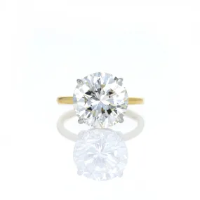 7.5 Carat Round Brilliant Diamond Solitaire Engagement Ring