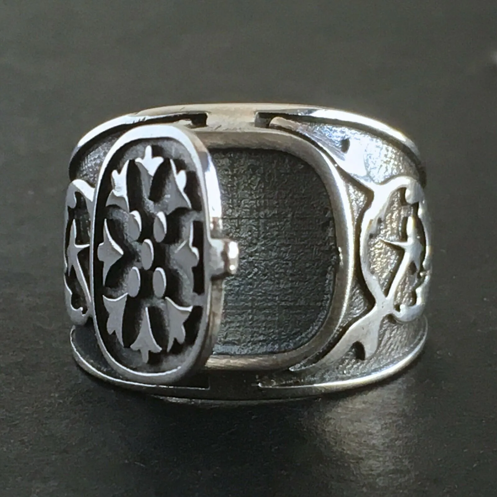 925 Sterling Silver Poison Box Ring Turkish Artisan Jewelry