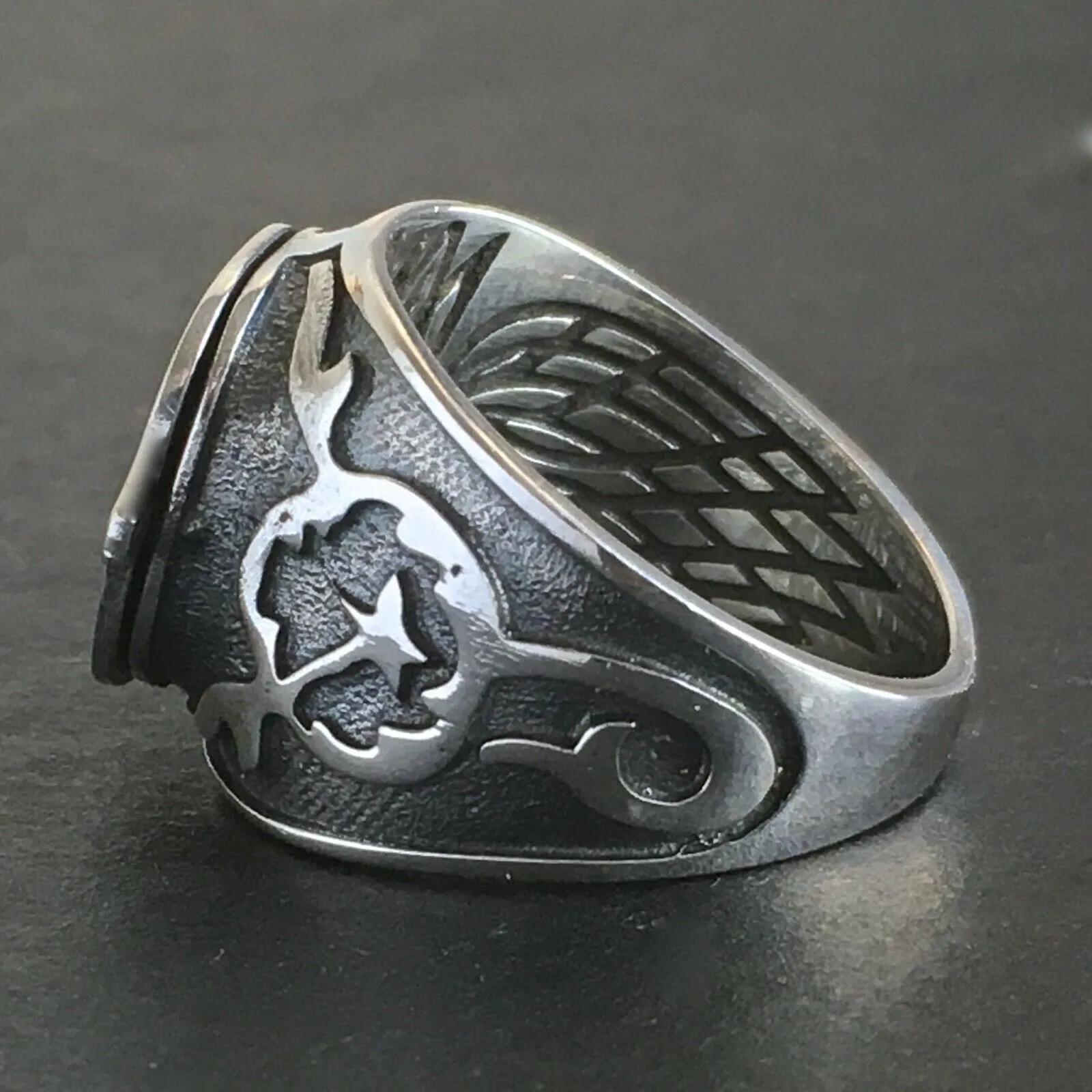 925 Sterling Silver Poison Box Ring Turkish Artisan Jewelry