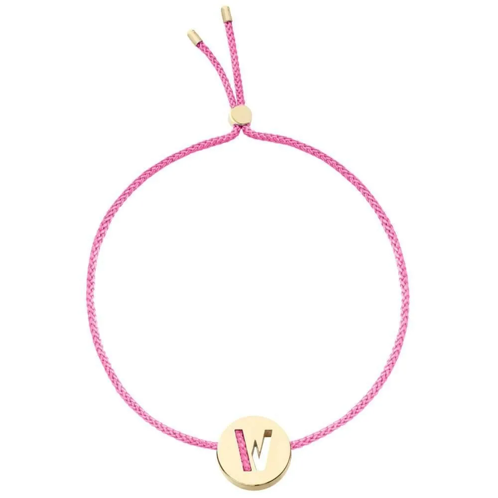 ABC's - W 18K Gold Plated Bracelet