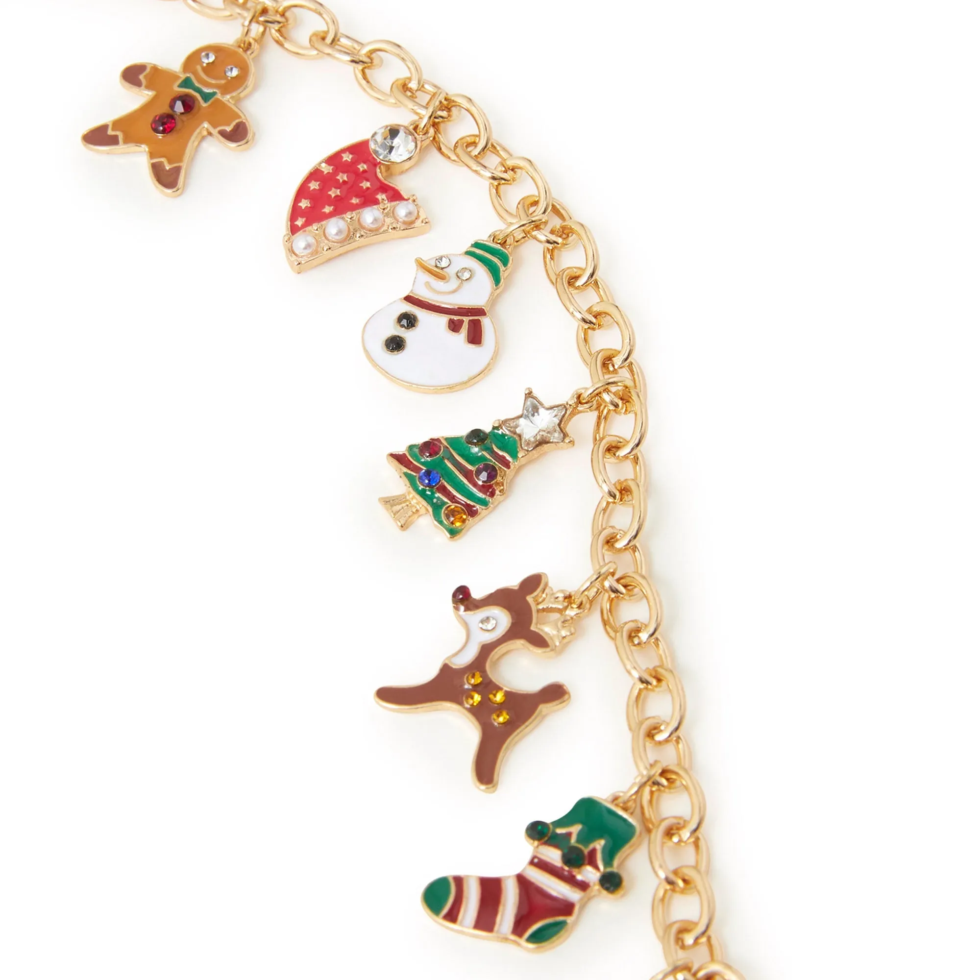 Accessorize London Women's Christmas Charm Bracelet