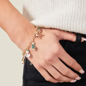 Accessorize London Women's Christmas Charm Bracelet