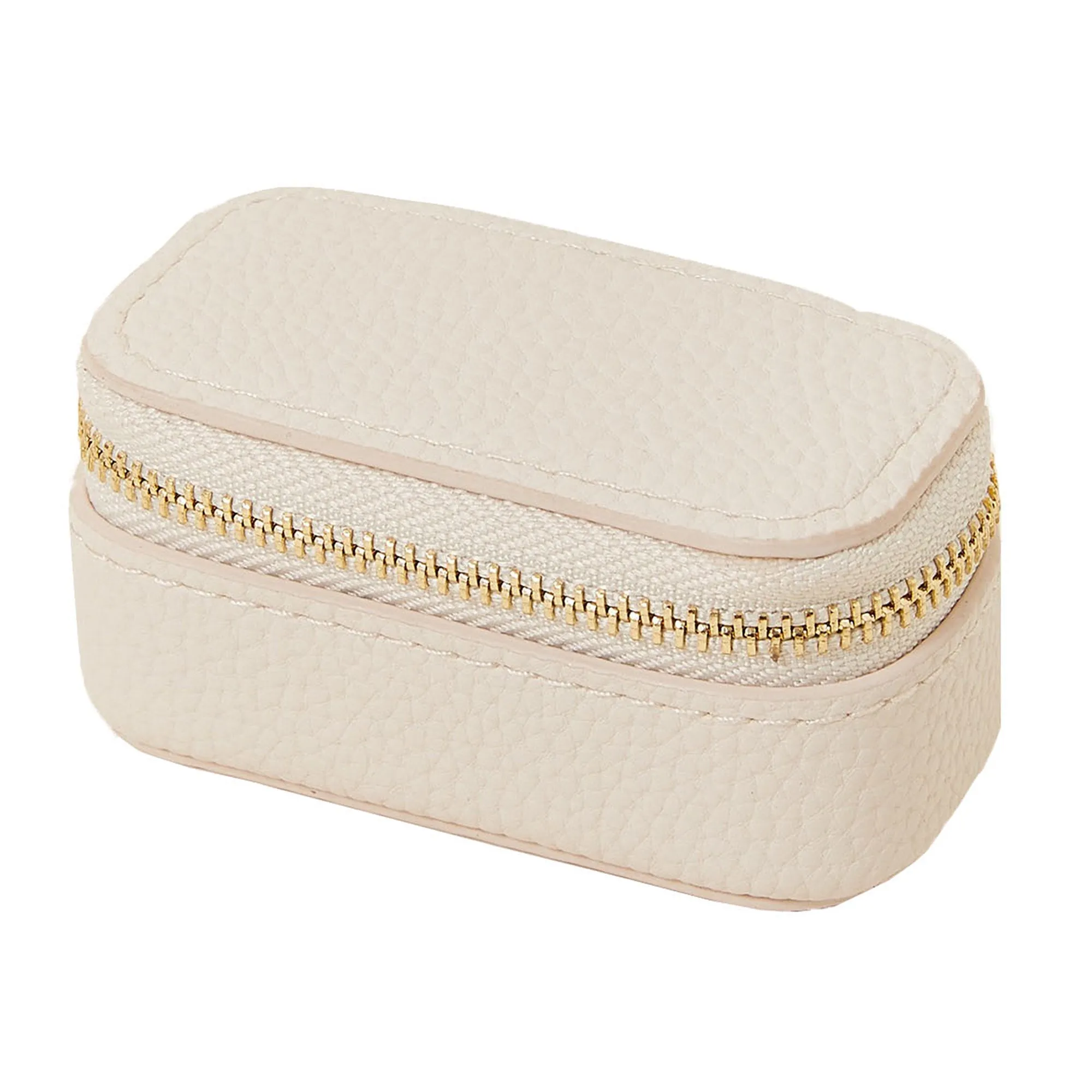 Accessorize London Women's Cream Micro Mini Jewllery Box