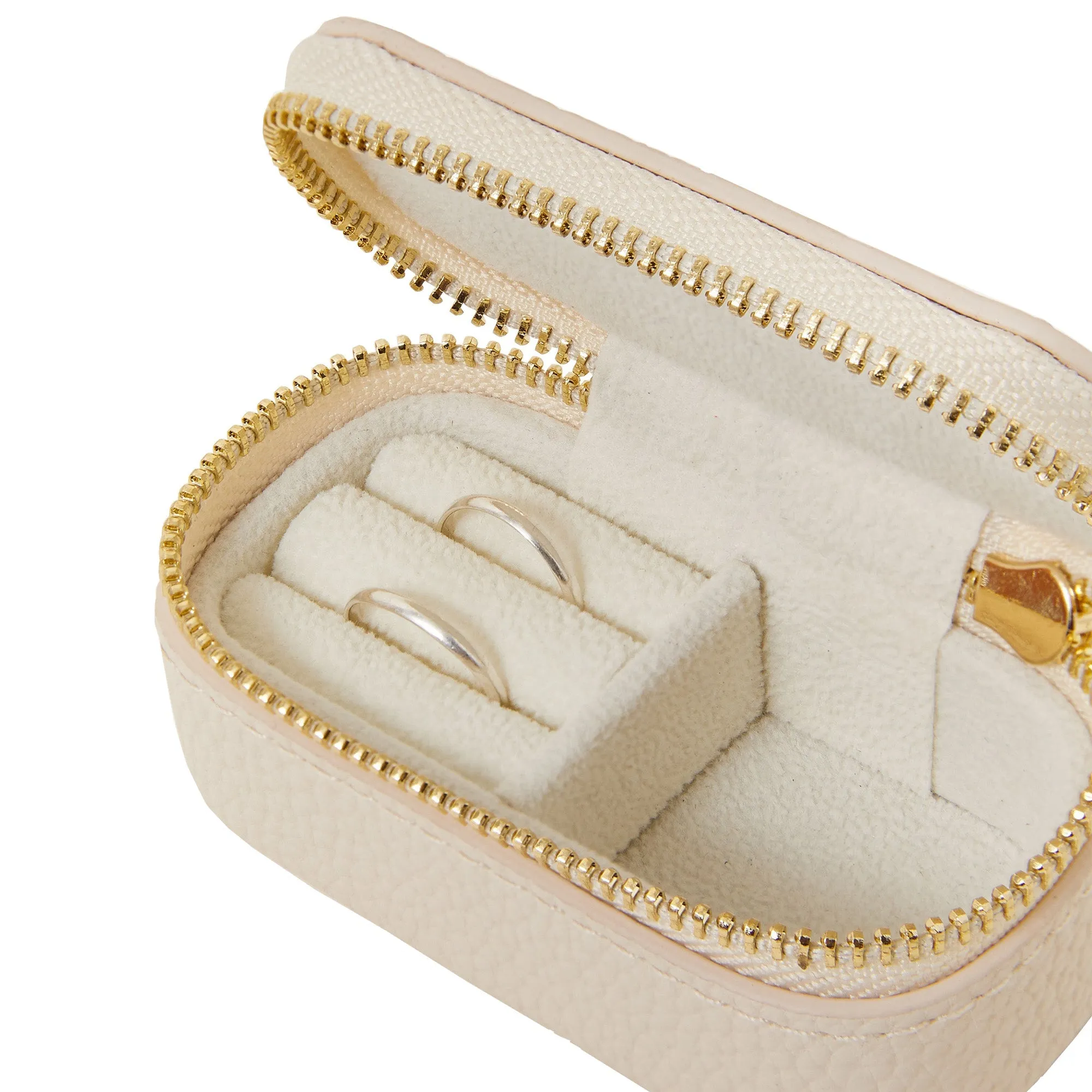 Accessorize London Women's Cream Micro Mini Jewllery Box