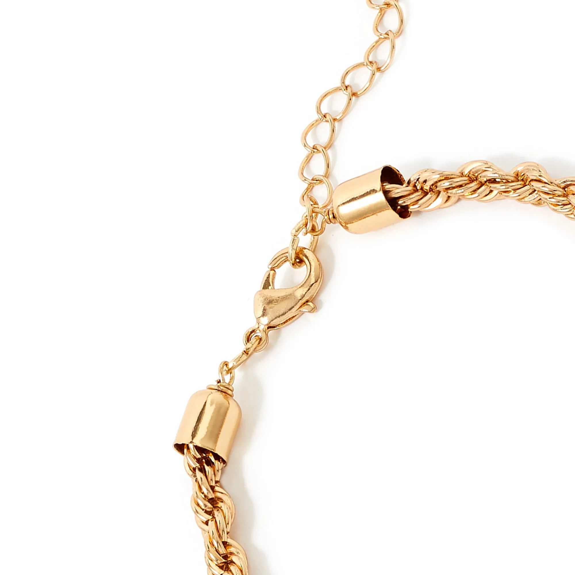 Accessorize London Women's Gold Berry Blush Twisted Rope Bracelet