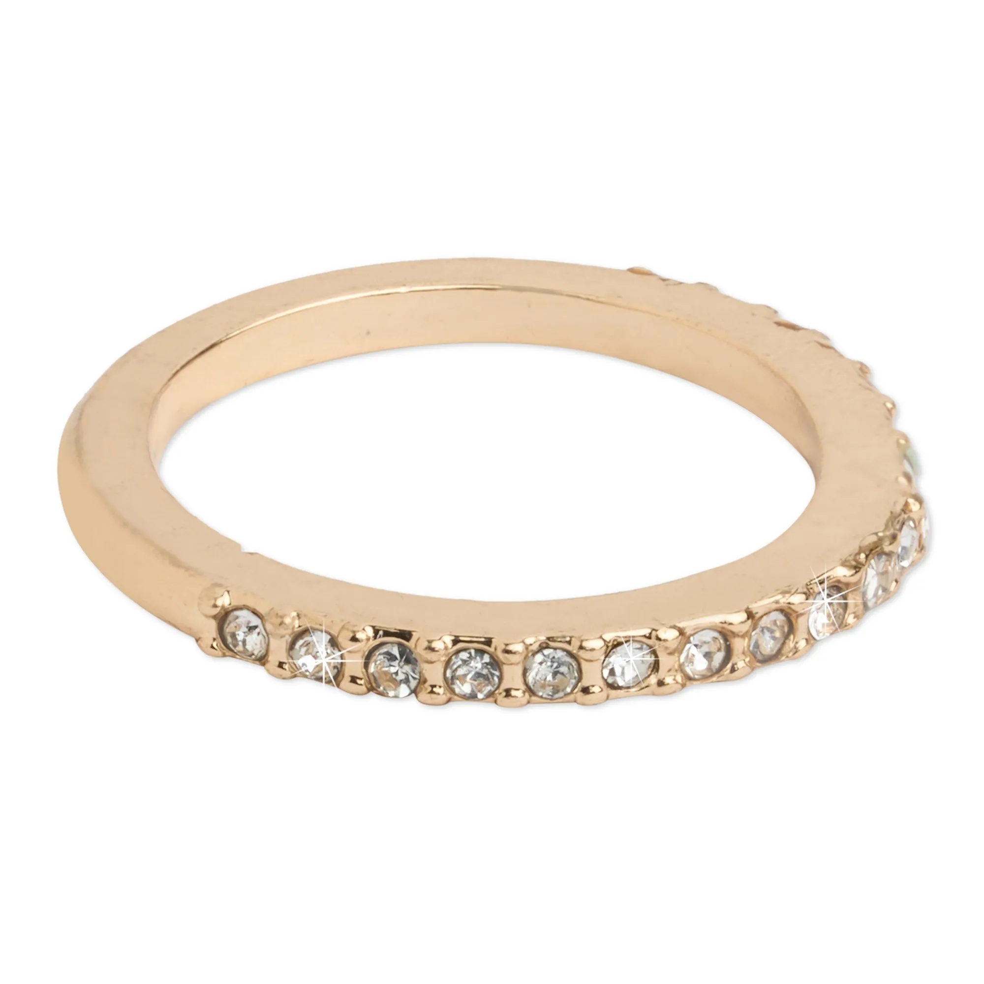 Accessorize London Women's Gold Crystal Ring Pack Large