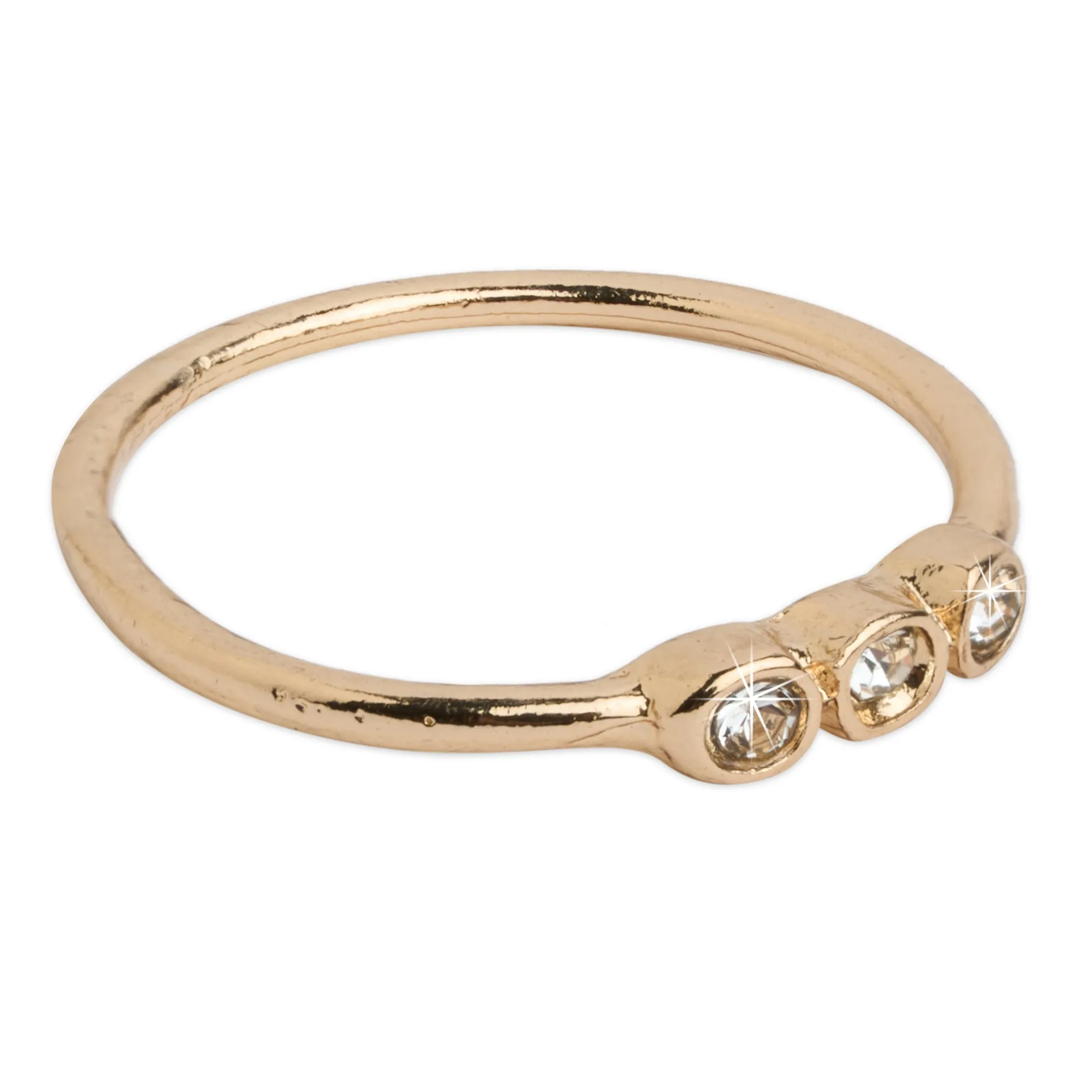 Accessorize London Women's Gold Crystal Ring Pack Large