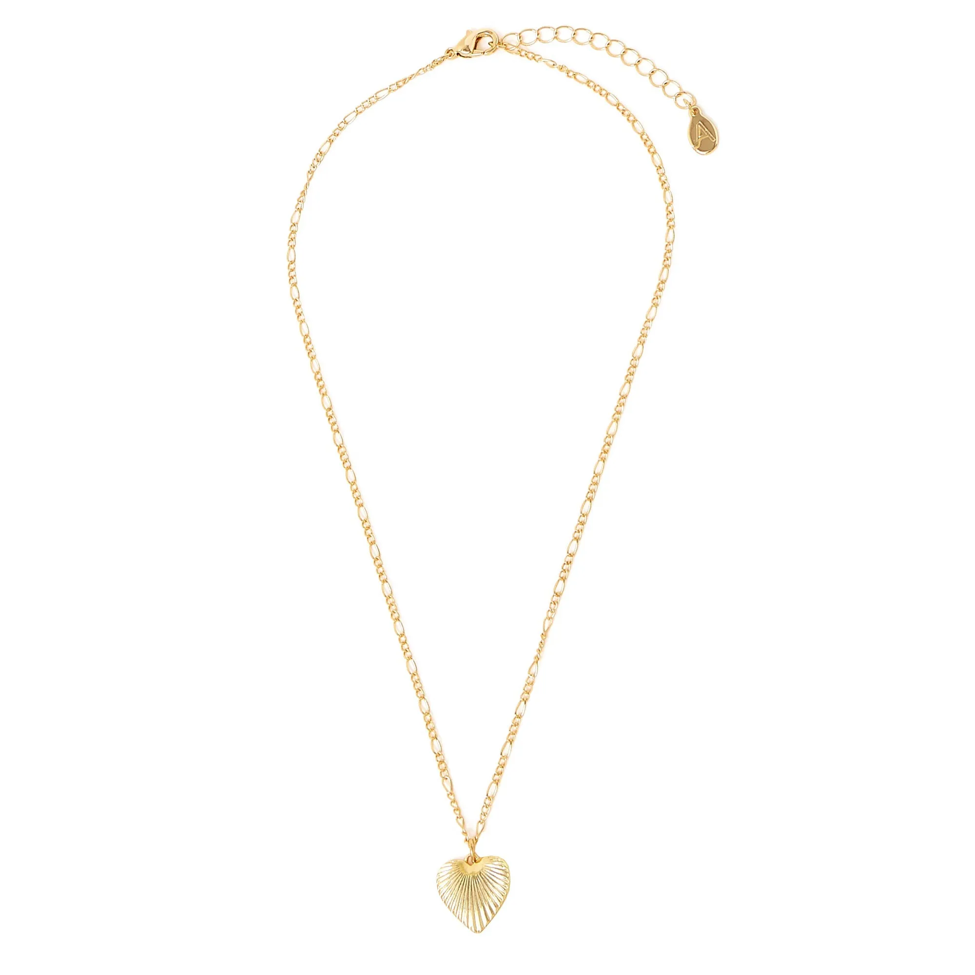 Accessorize London Women's Gold Heart Pendant Necklace