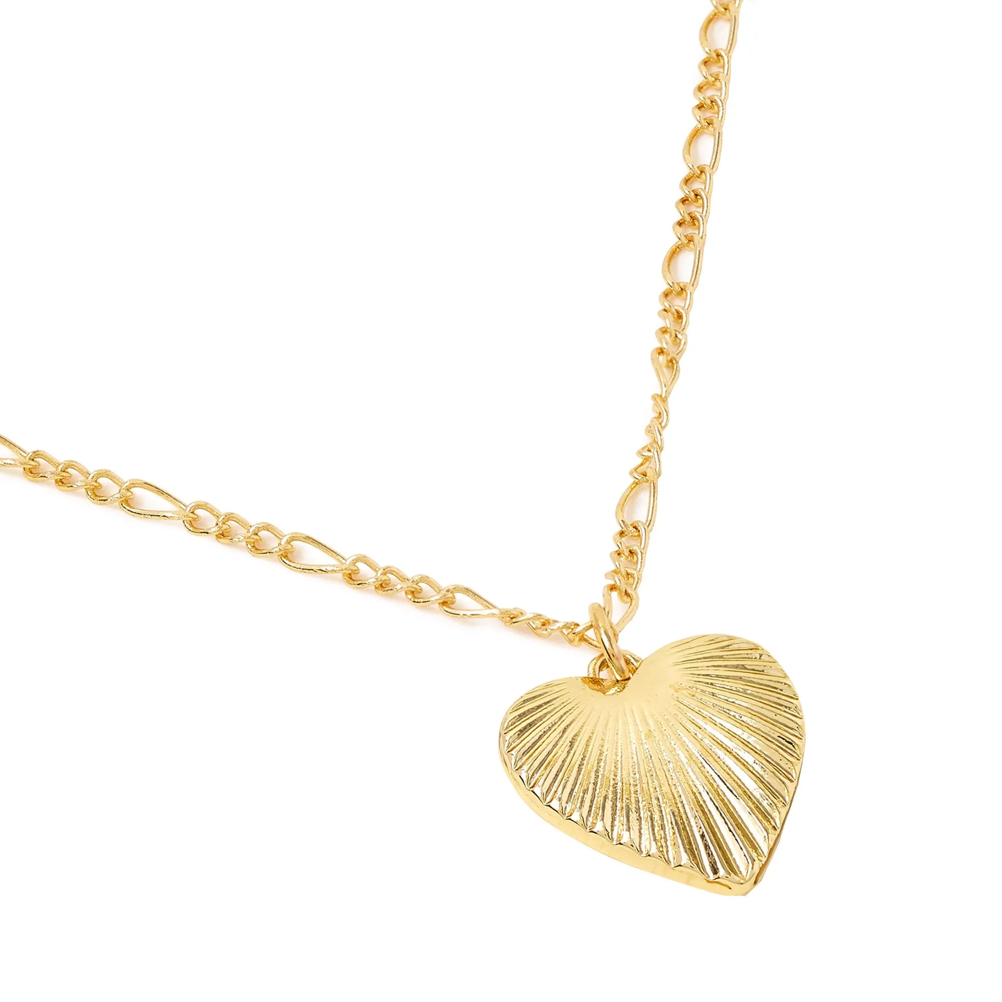 Accessorize London Women's Gold Heart Pendant Necklace