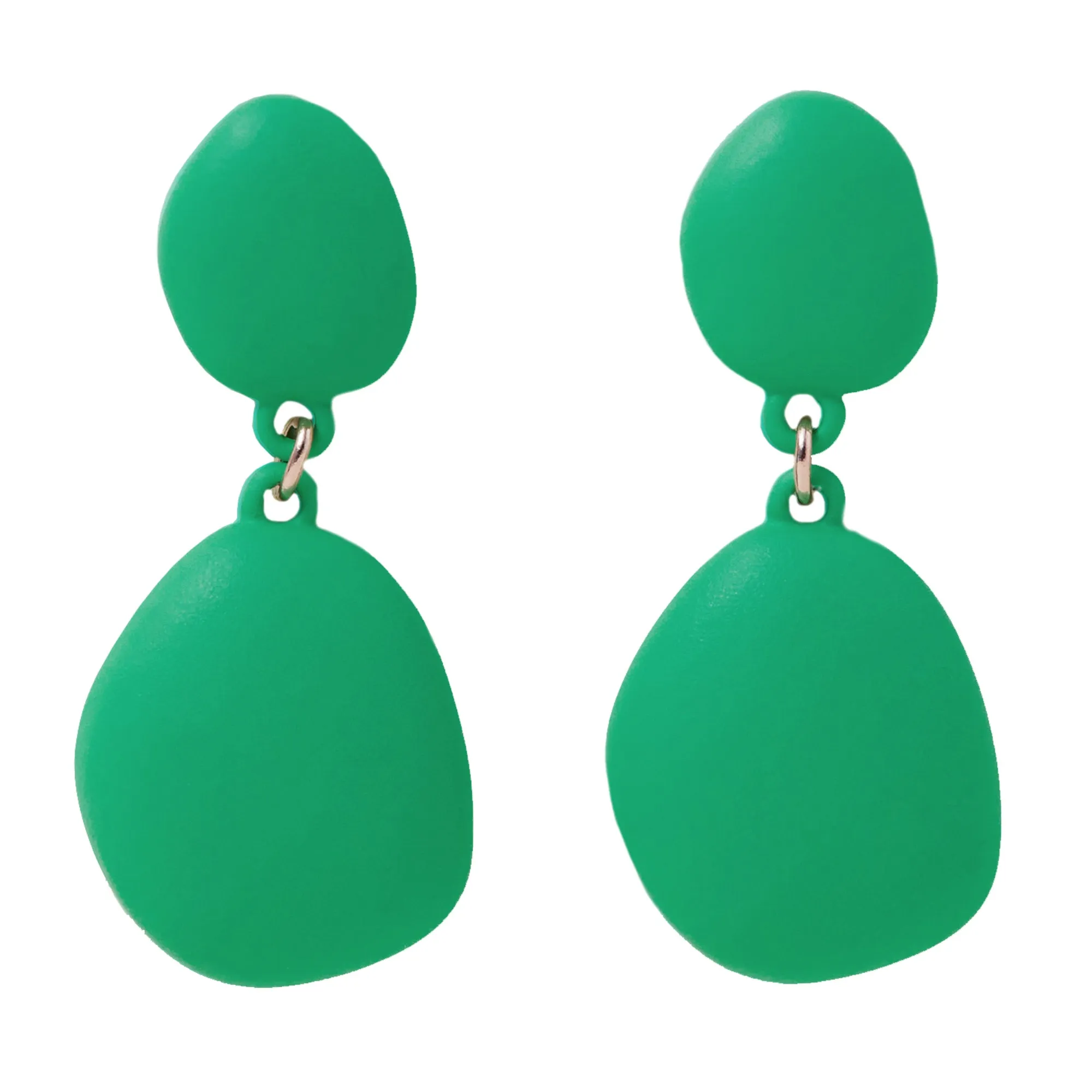 Accessorize London Women's Green Matte Drop Earrings