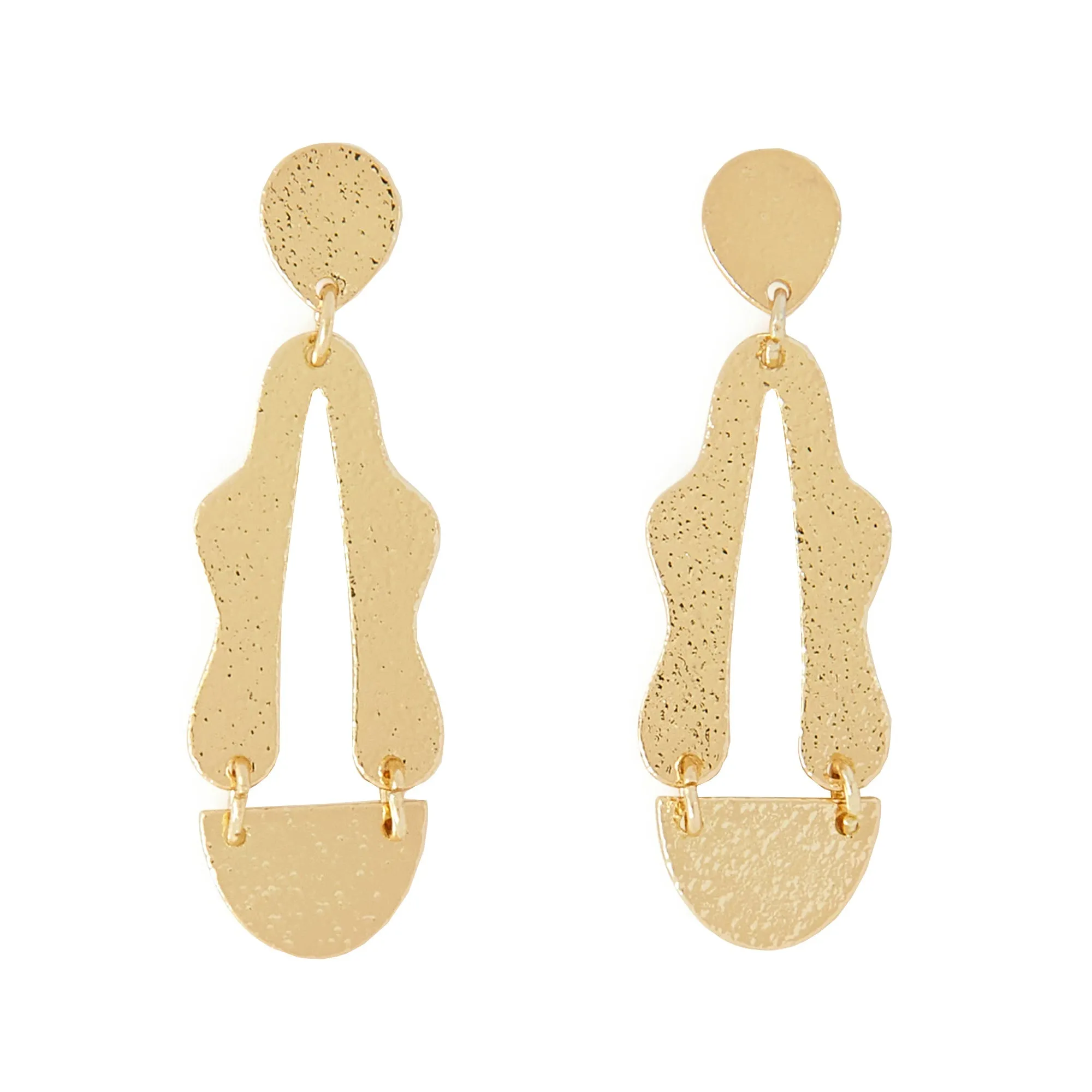 Accessorize London Women's Textured Wavey Earrings