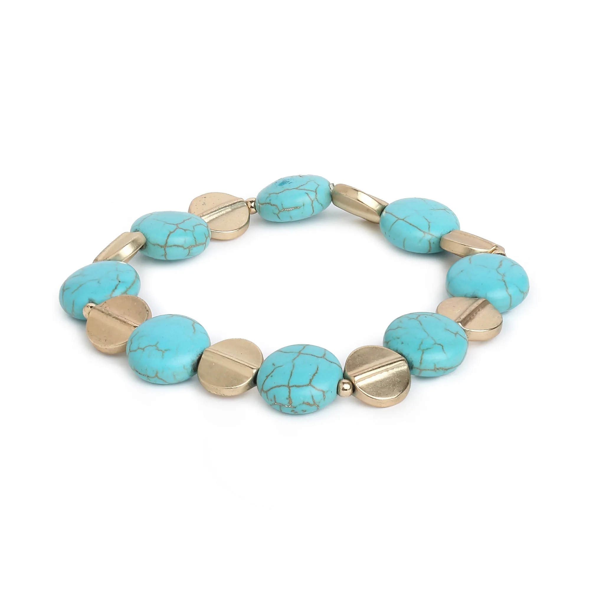 Accessorize London Women's Wooden Beaded Stretch Bracelets Set Of Three