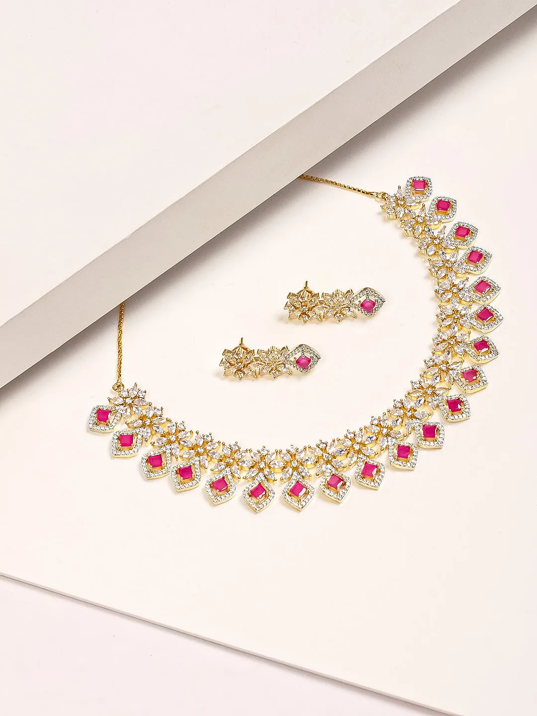 AD Necklace Set With Earrings