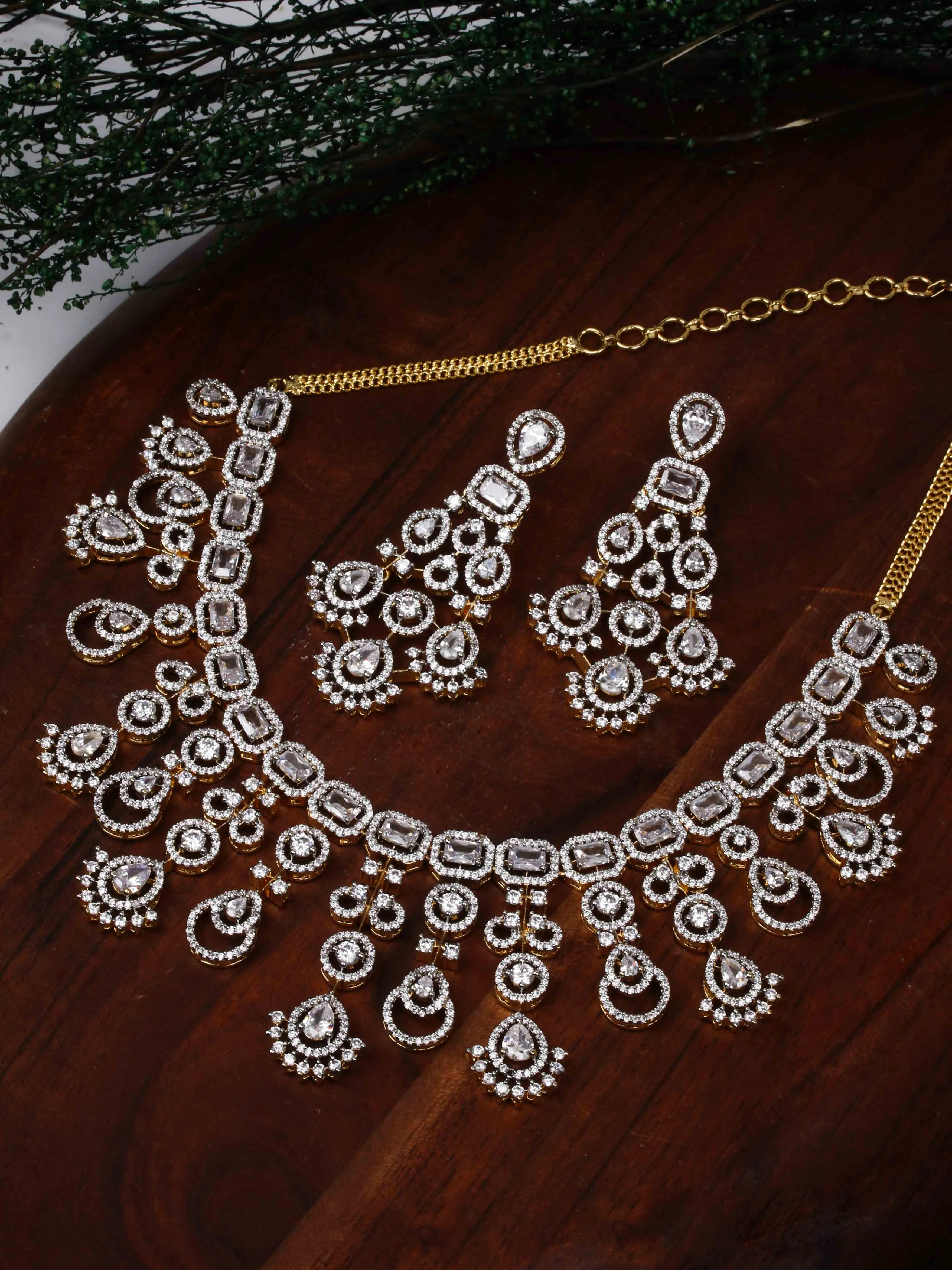 AD Necklace Set With Earrings