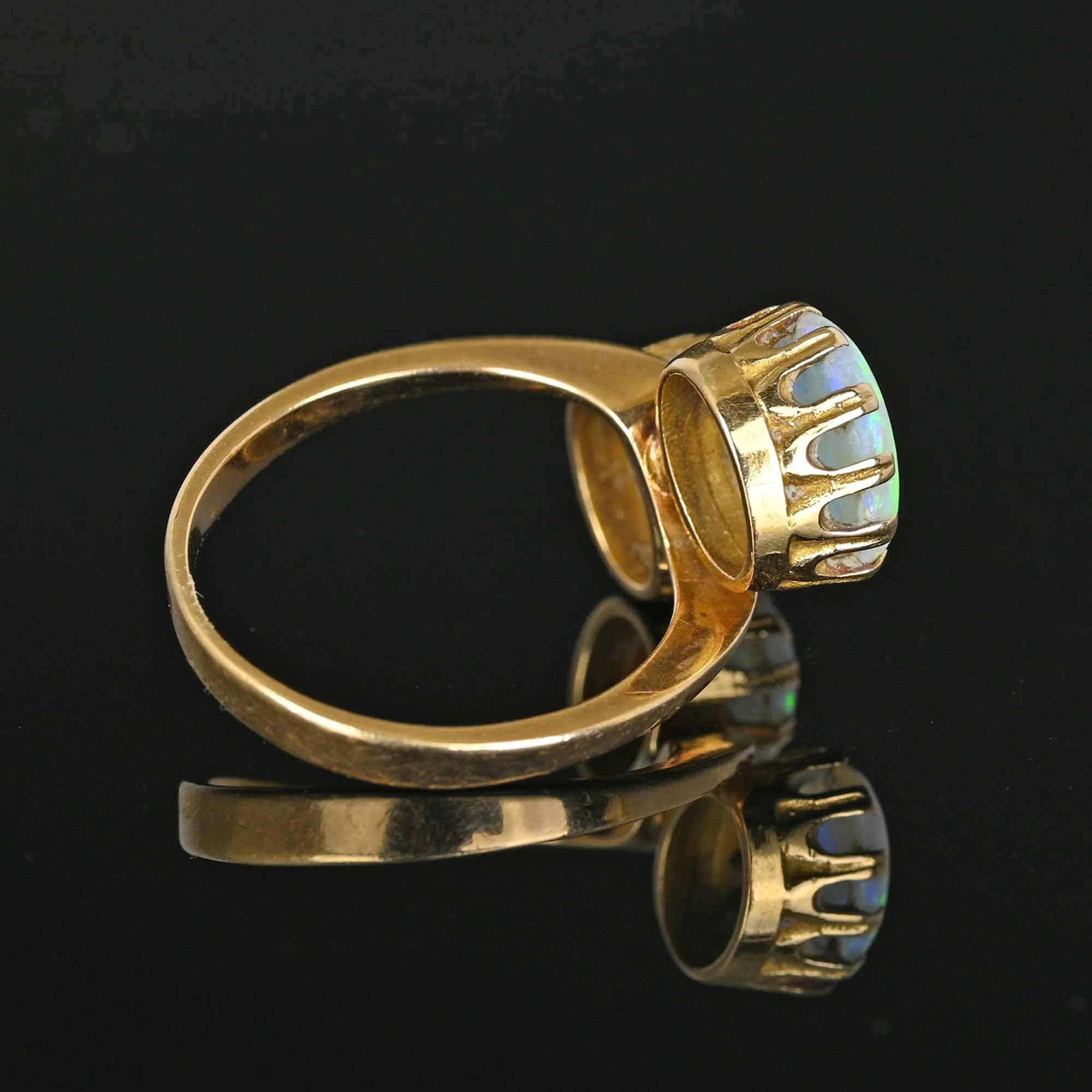 Antique 14K Gold Toi et Moi Opal Ring