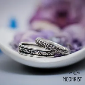 Art Deco Matching Wedding Ring Set | Moonkist Designs