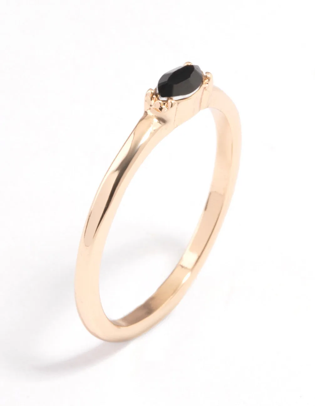 Black Oval Stone Ring