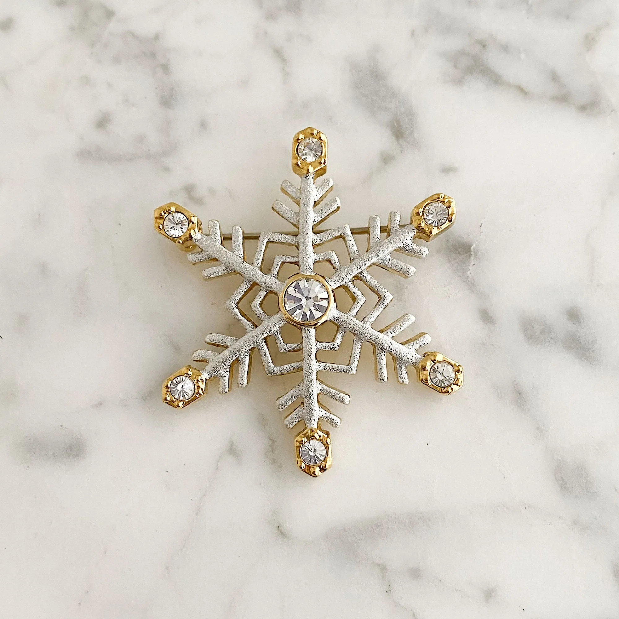 BUTLER vintage snowflake brooch