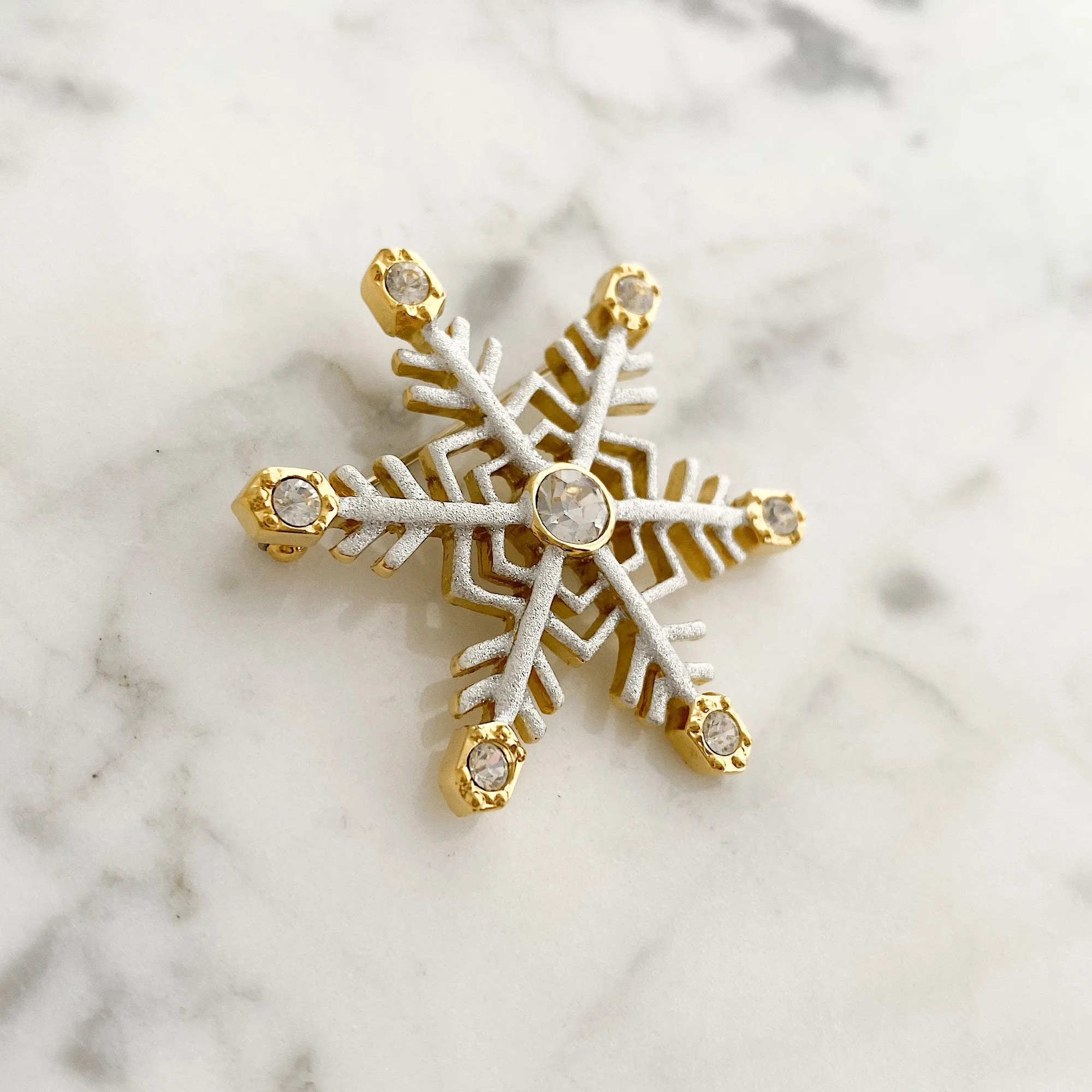 BUTLER vintage snowflake brooch