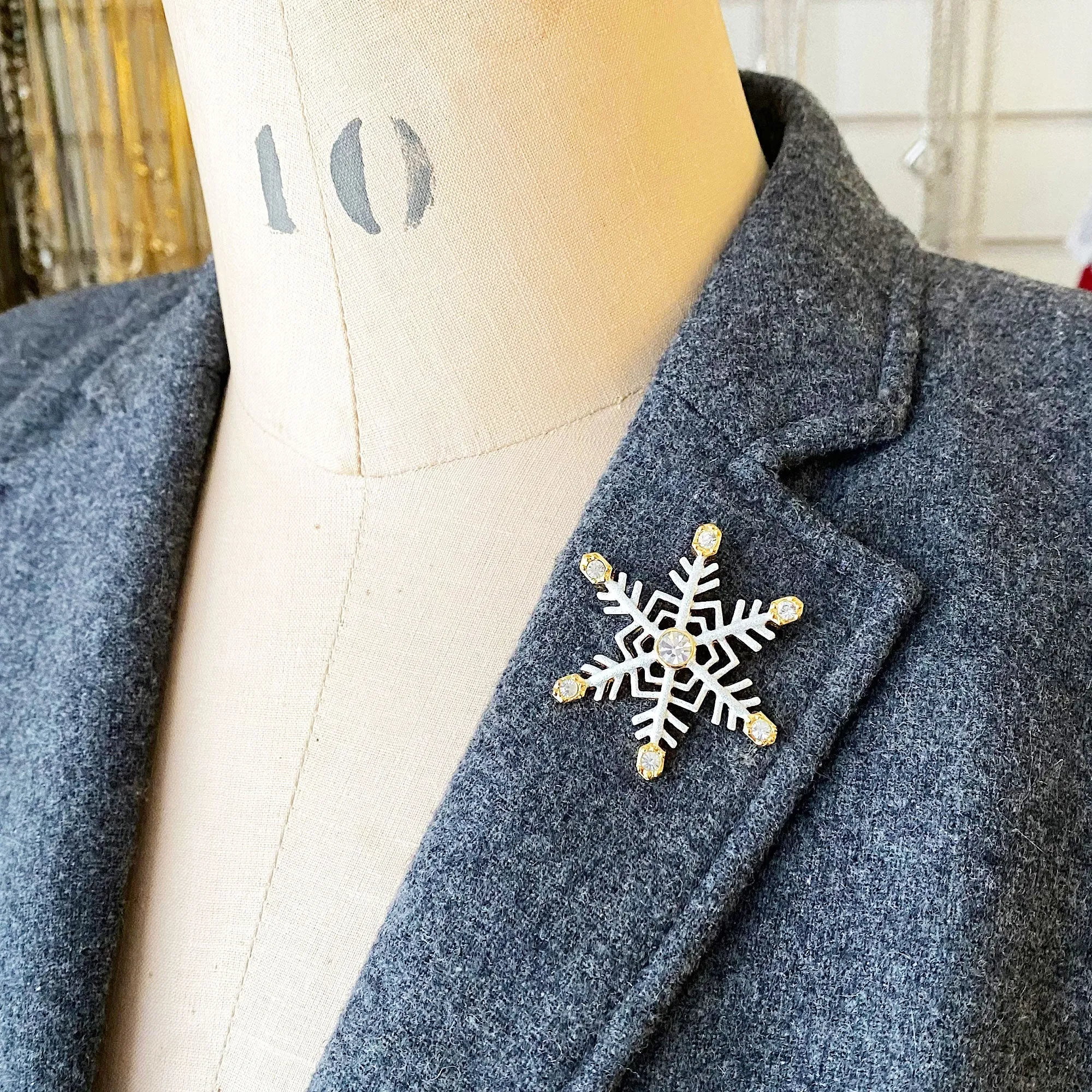 BUTLER vintage snowflake brooch