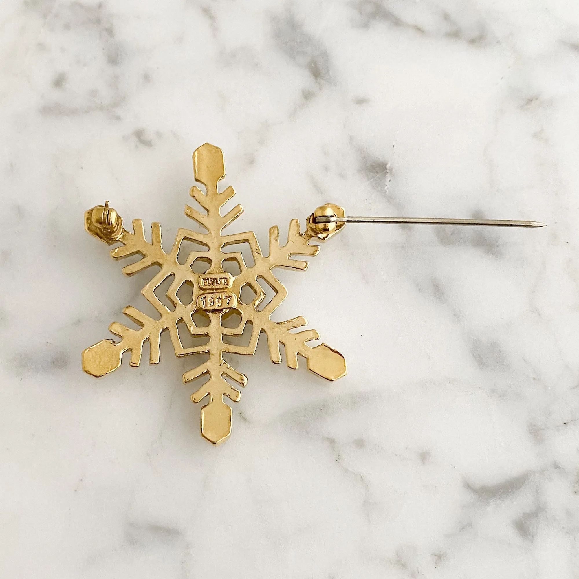 BUTLER vintage snowflake brooch