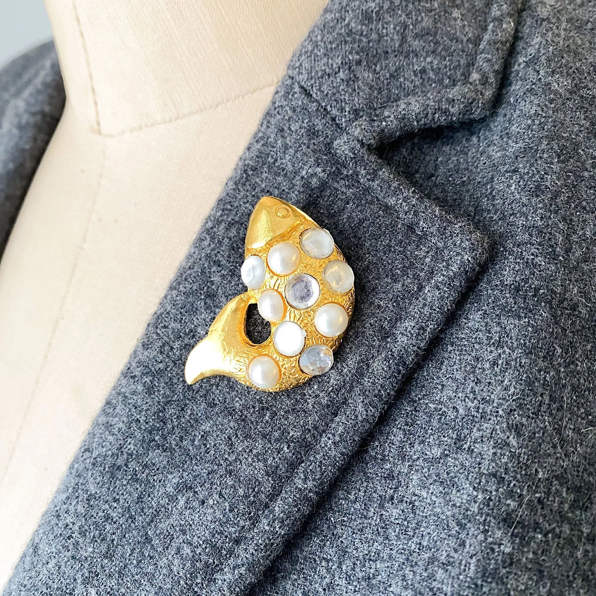 CELINE vintage fish brooch