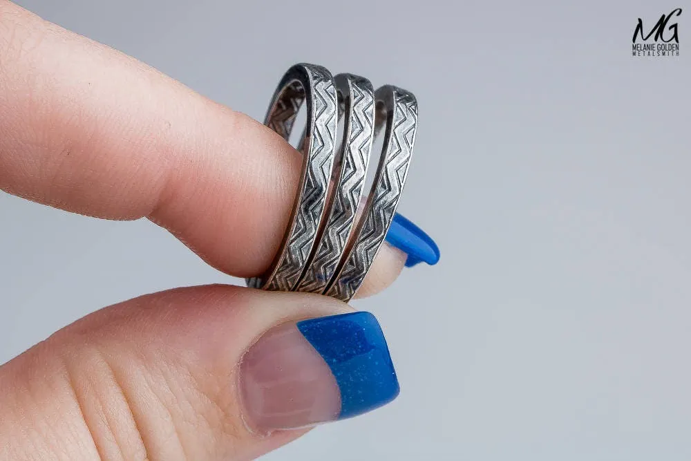 Chevron Stacking Ring