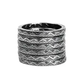 Chevron Stacking Ring