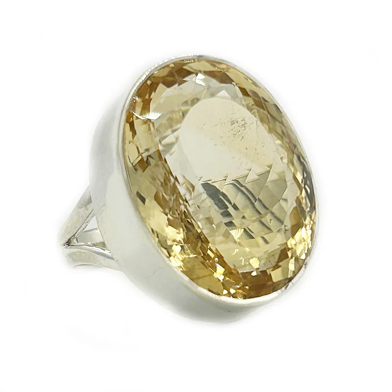 Citrine Oval Chunky Gemstone Ring