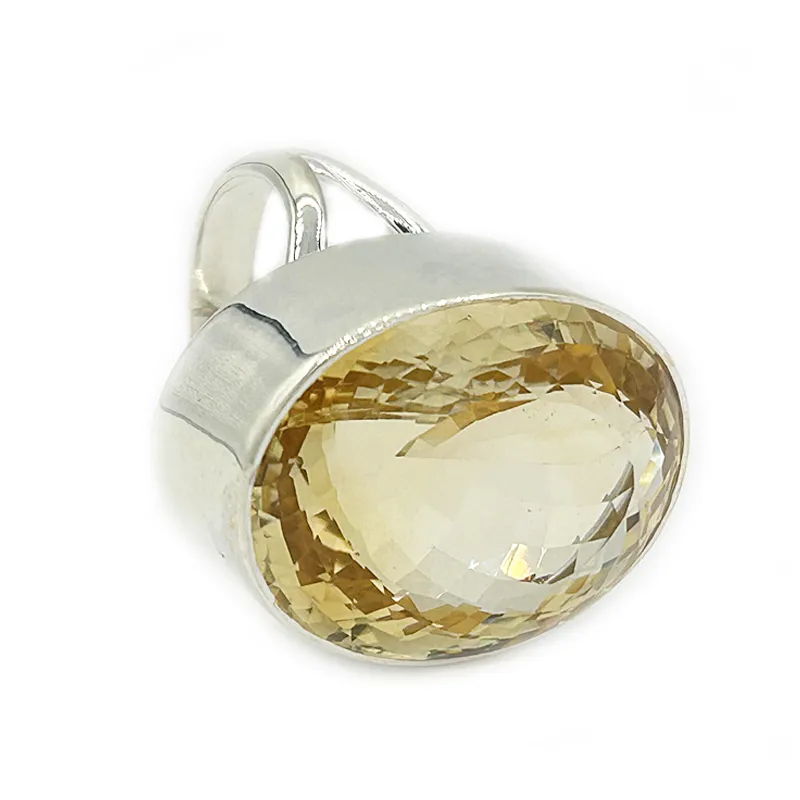 Citrine Oval Chunky Gemstone Ring