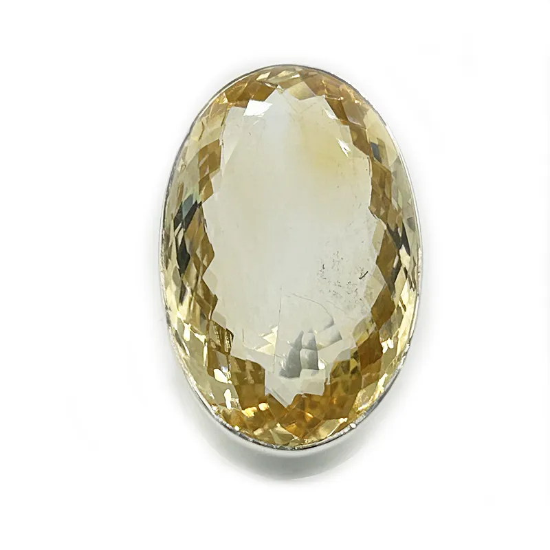 Citrine Oval Chunky Gemstone Ring