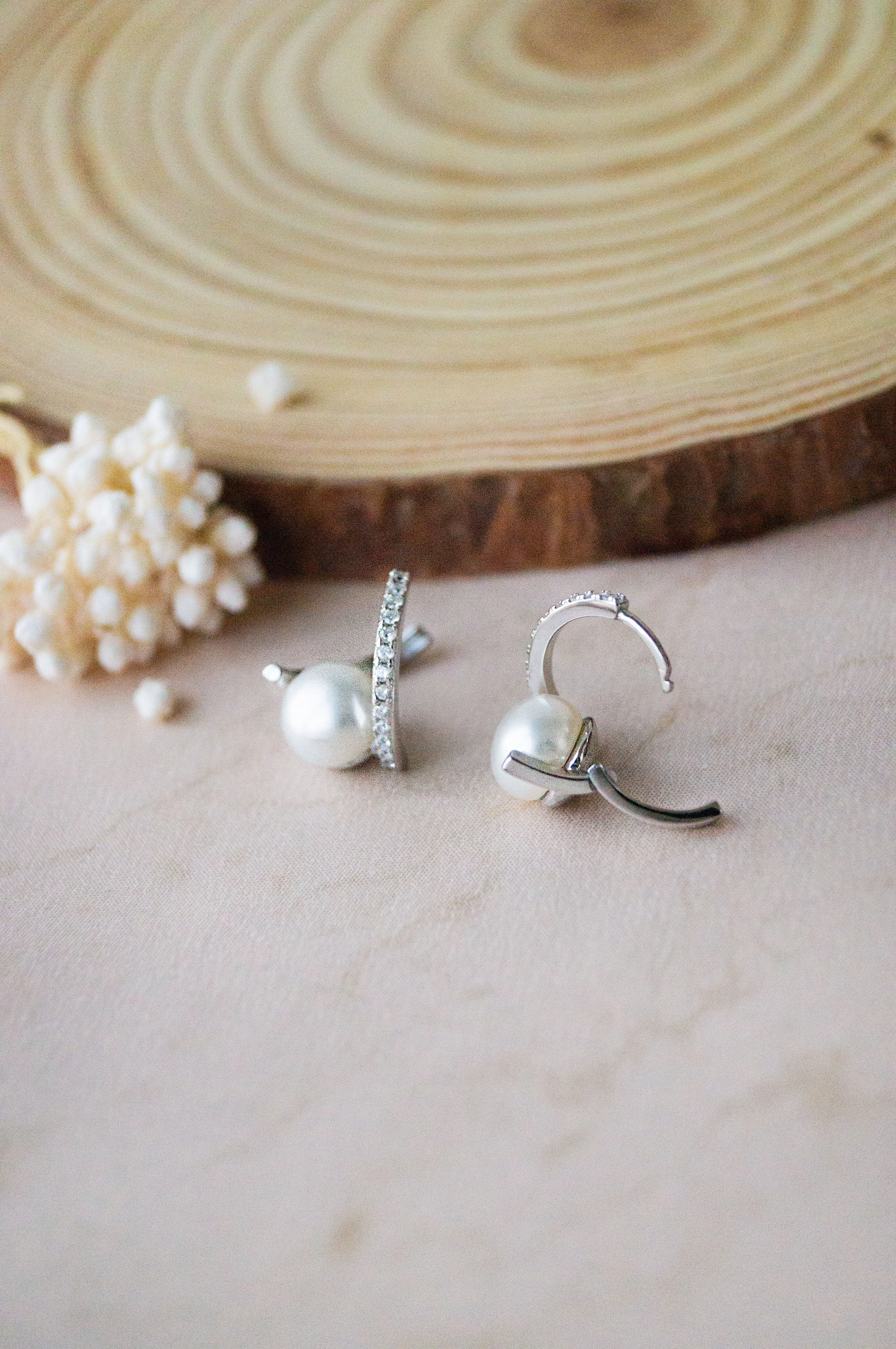 Dance Away With A Pearl Sterling Silver Hoop