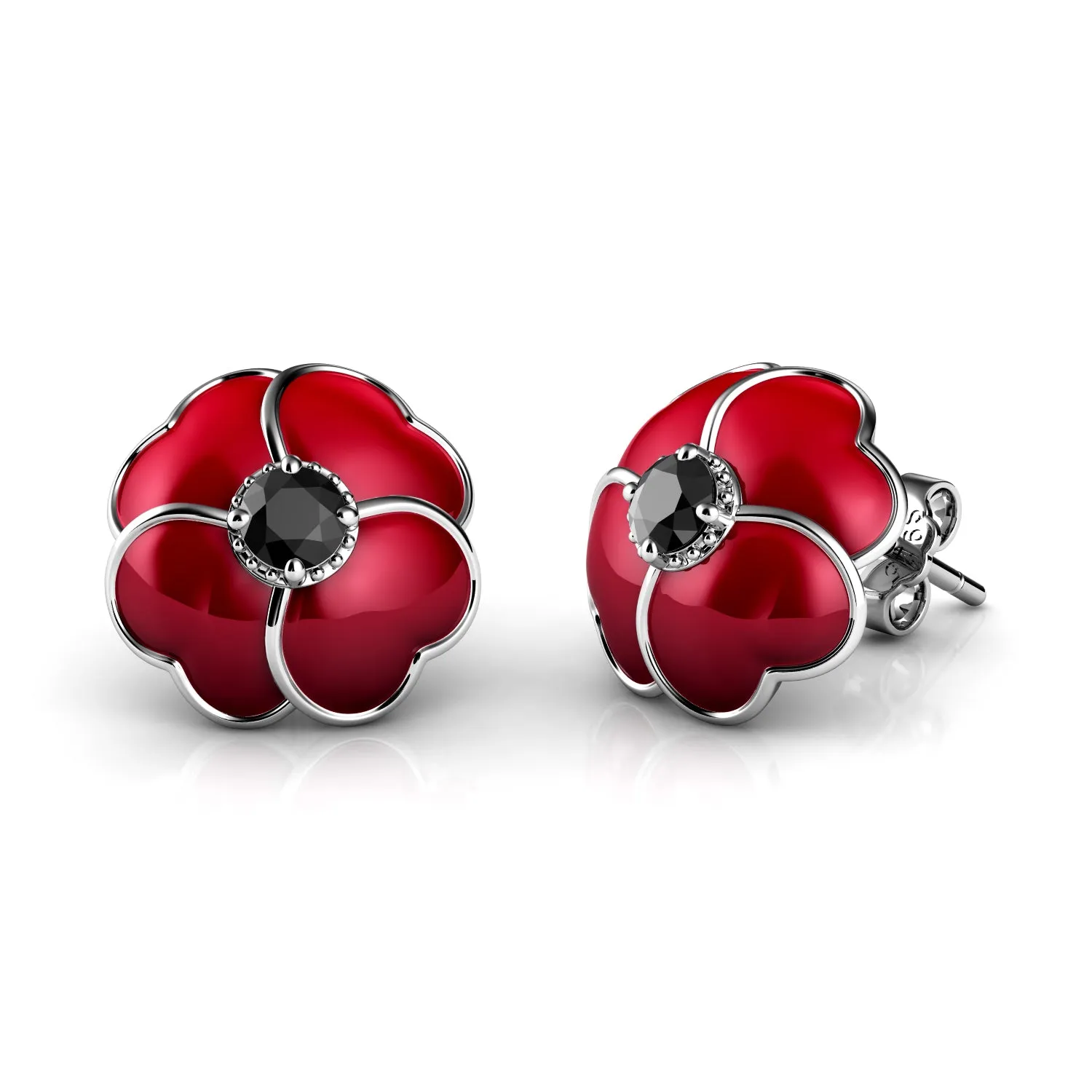 DEPHINI - Poppy Jewellery set - 925 Sterling Silver Necklace Earrings