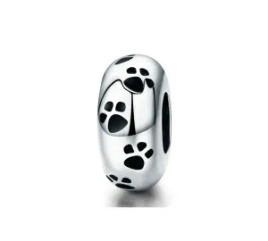 Dog Paws Bead Sterling Silver