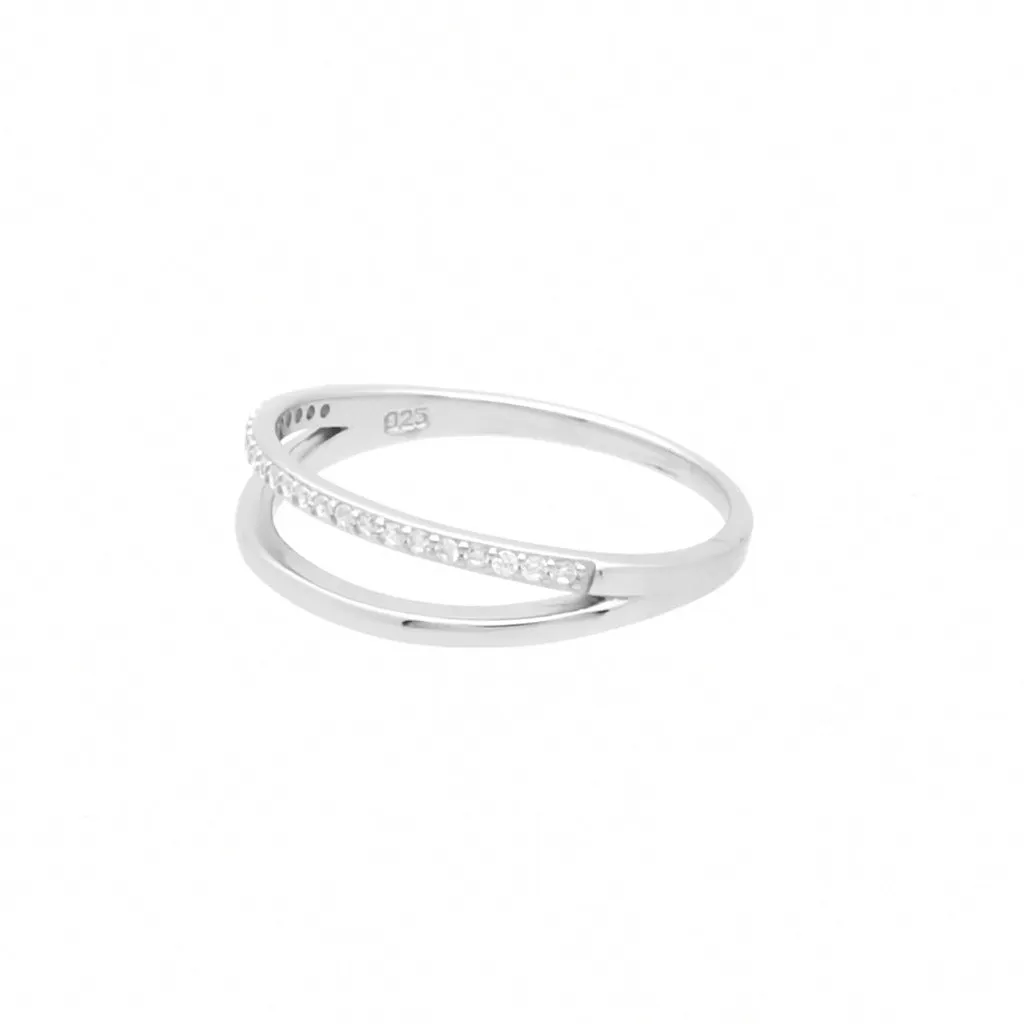 Double Line Sterling Silver Ring