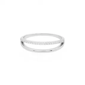 Double Line Sterling Silver Ring