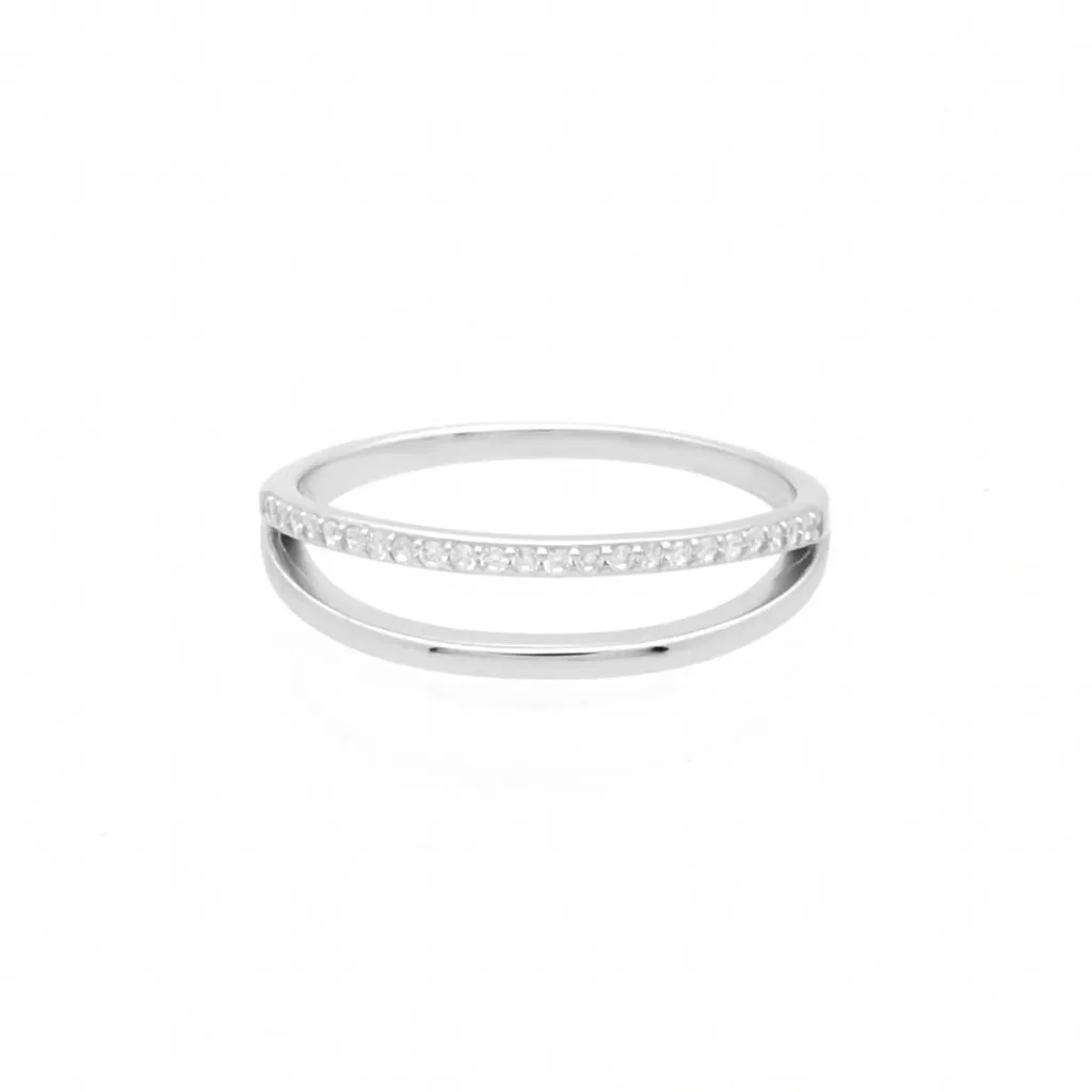 Double Line Sterling Silver Ring