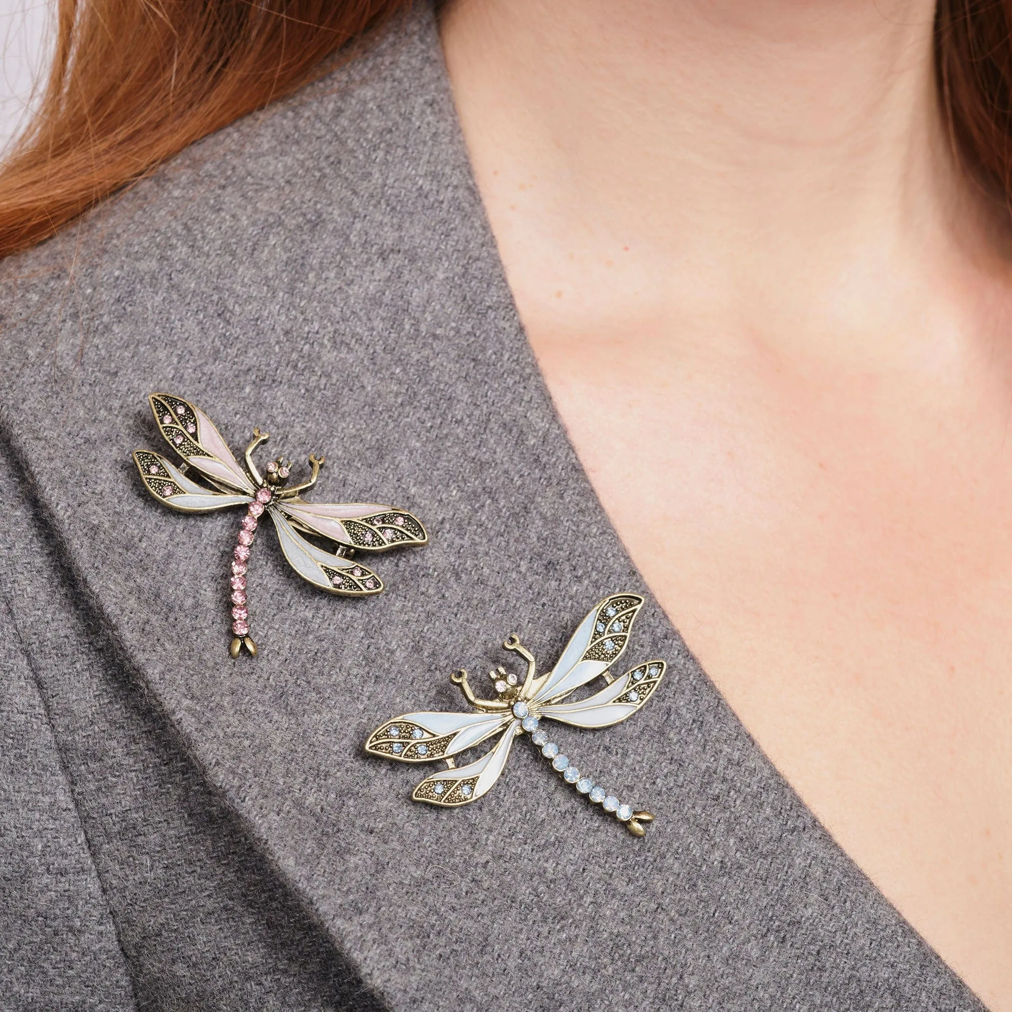 Dragonfly Brooch Light Blue