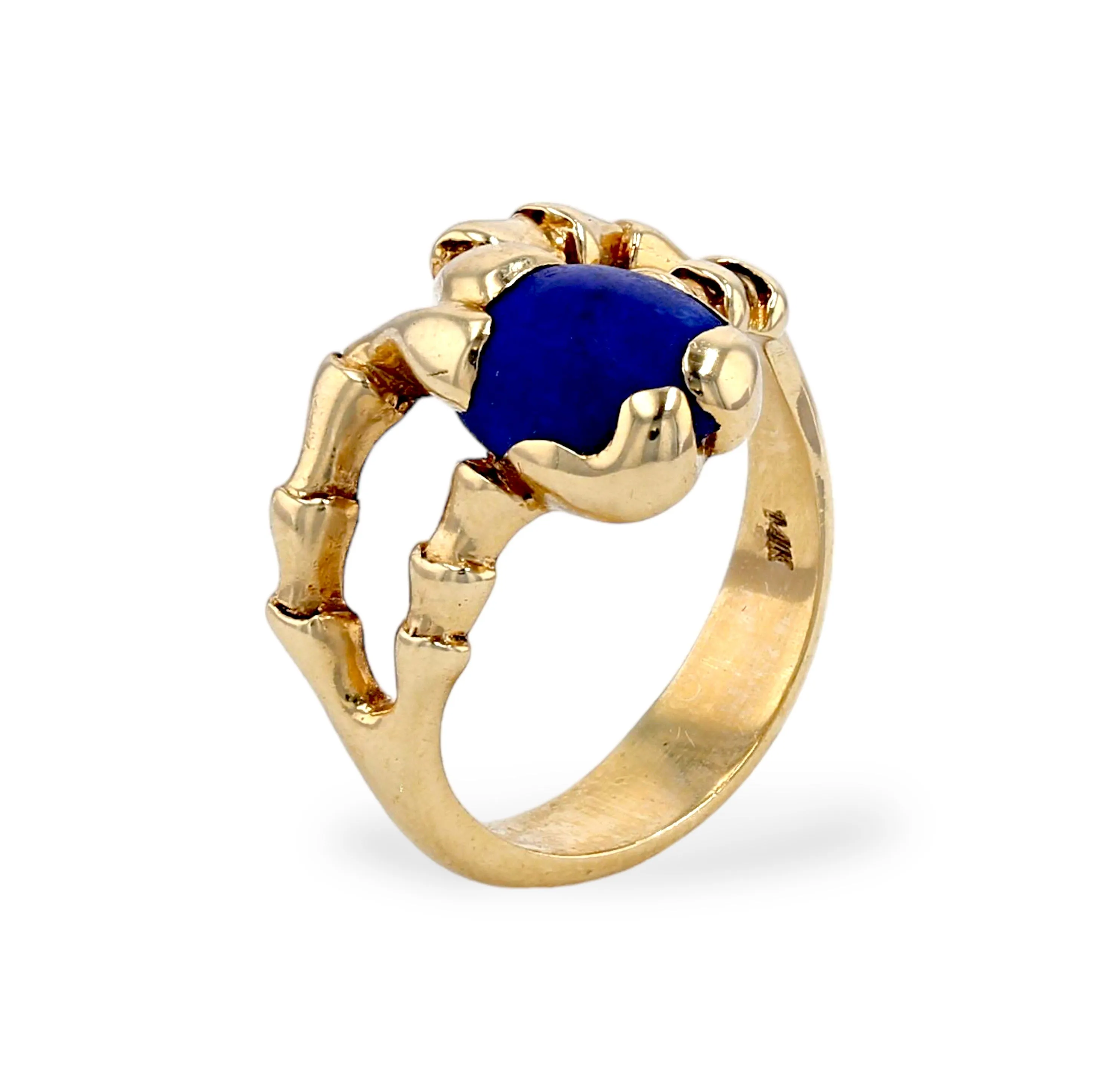 Ebros Egyptian Scarab solid 14k ring