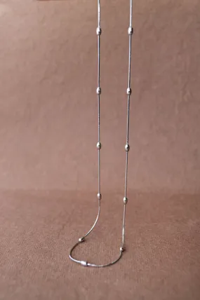 Elegantly Dancing Beads Sterling Silver Chain