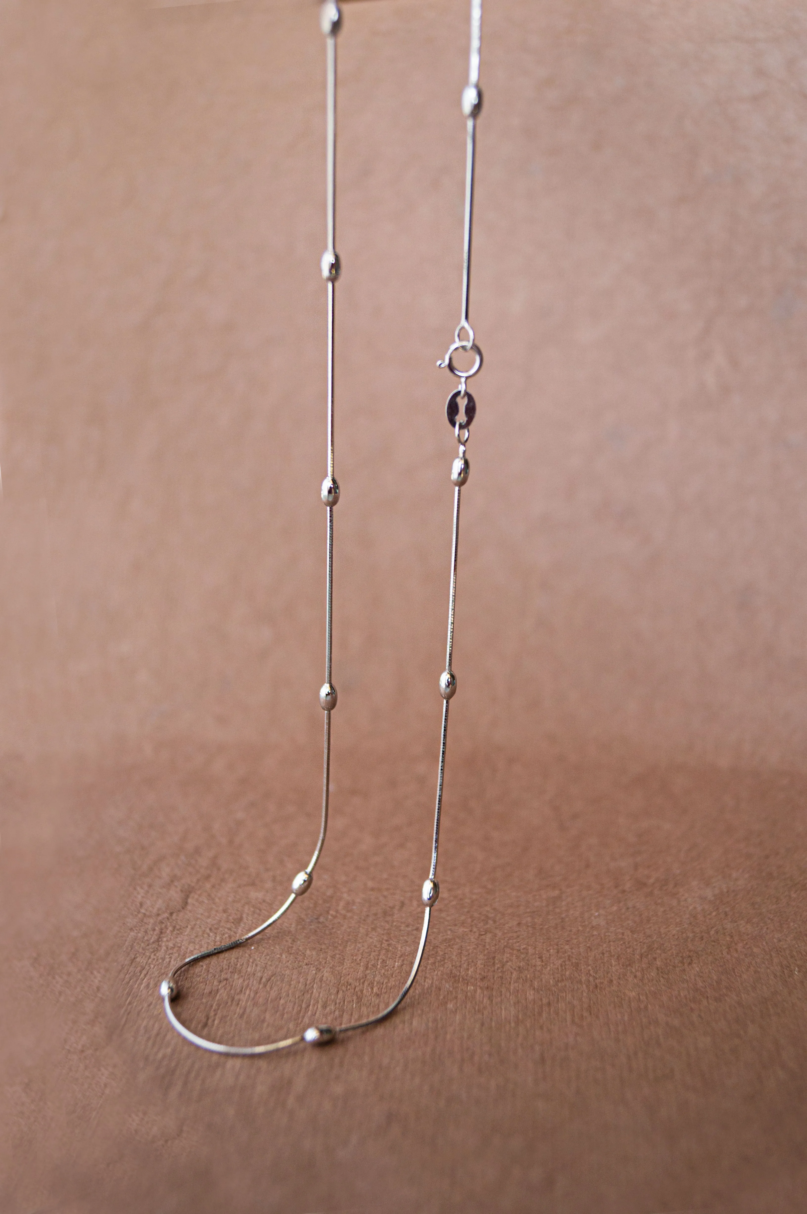 Elegantly Dancing Beads Sterling Silver Chain